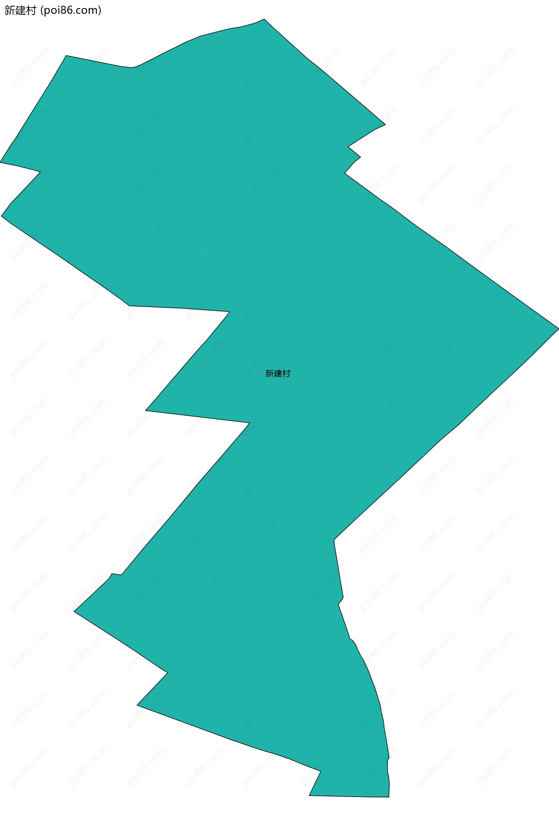 新建村边界地图