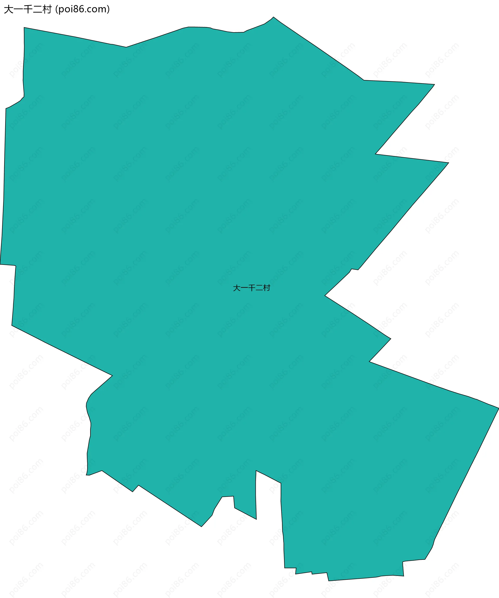 大一千二村边界地图