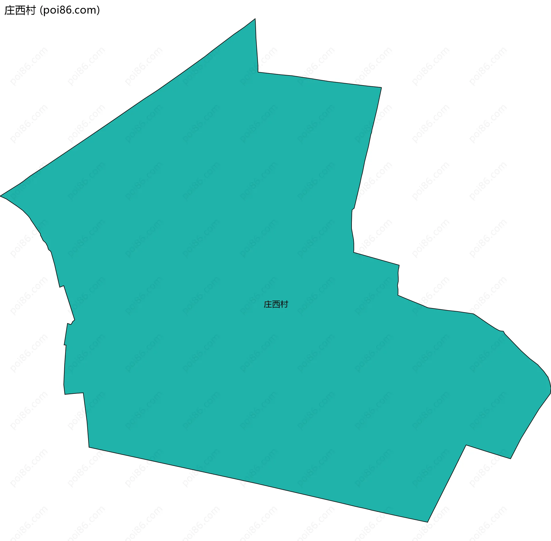 庄西村边界地图