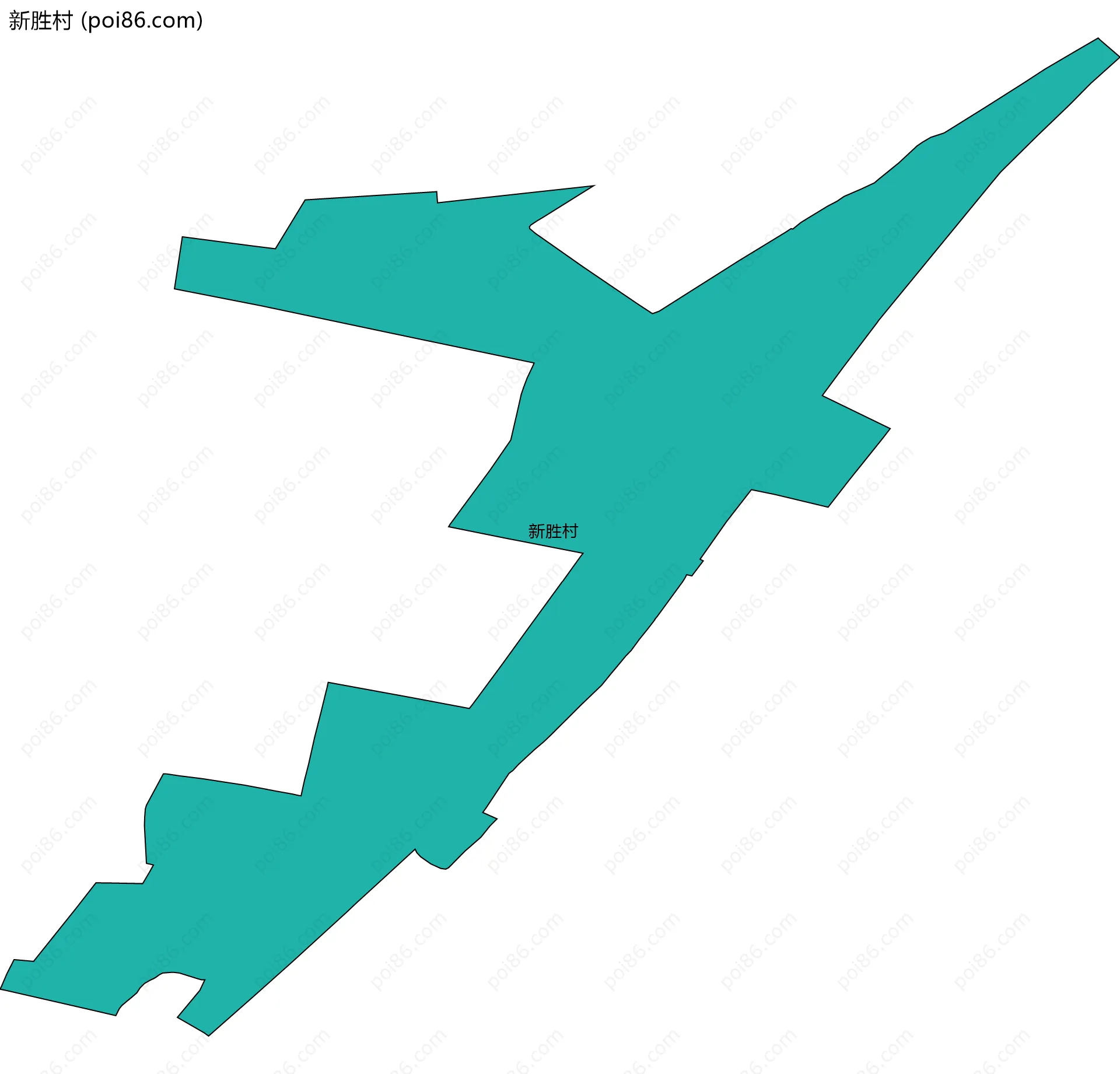 新胜村边界地图