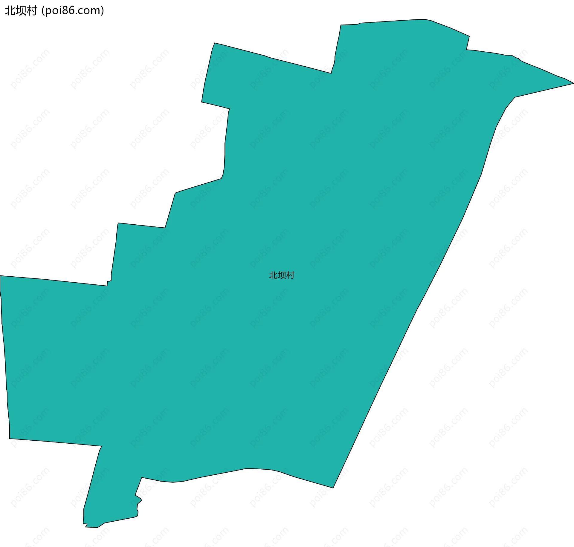 北坝村边界地图