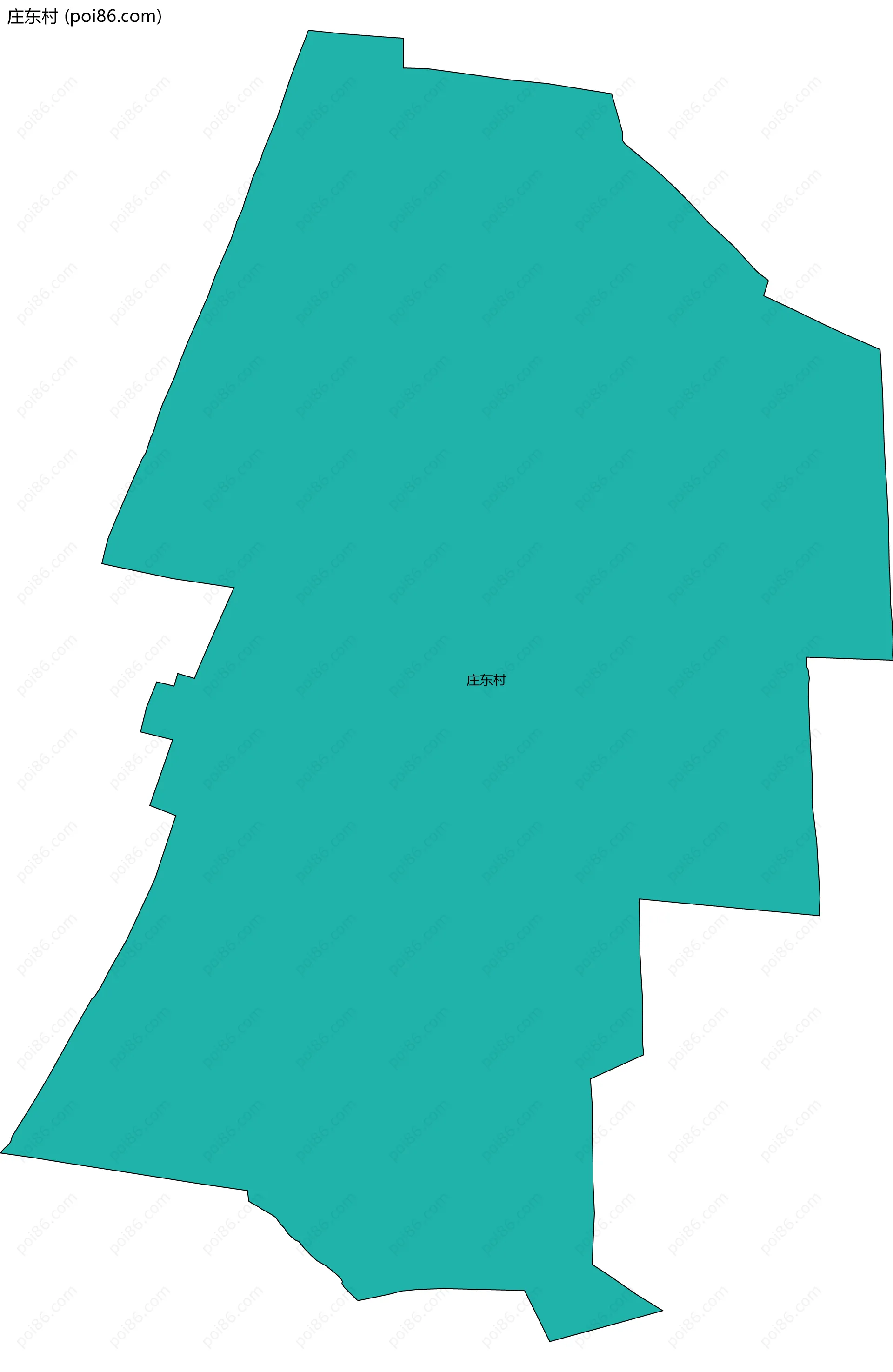 庄东村边界地图