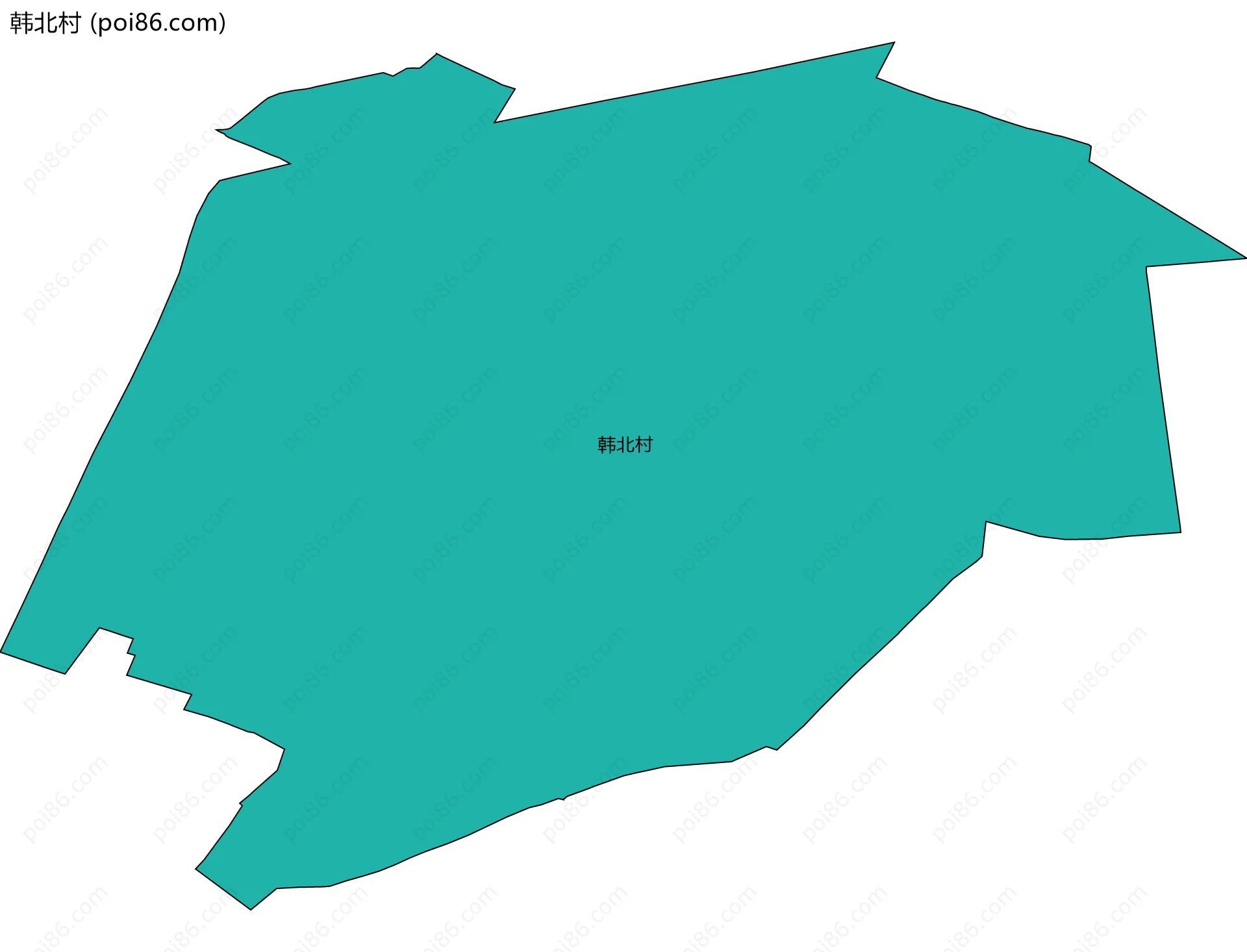 韩北村边界地图