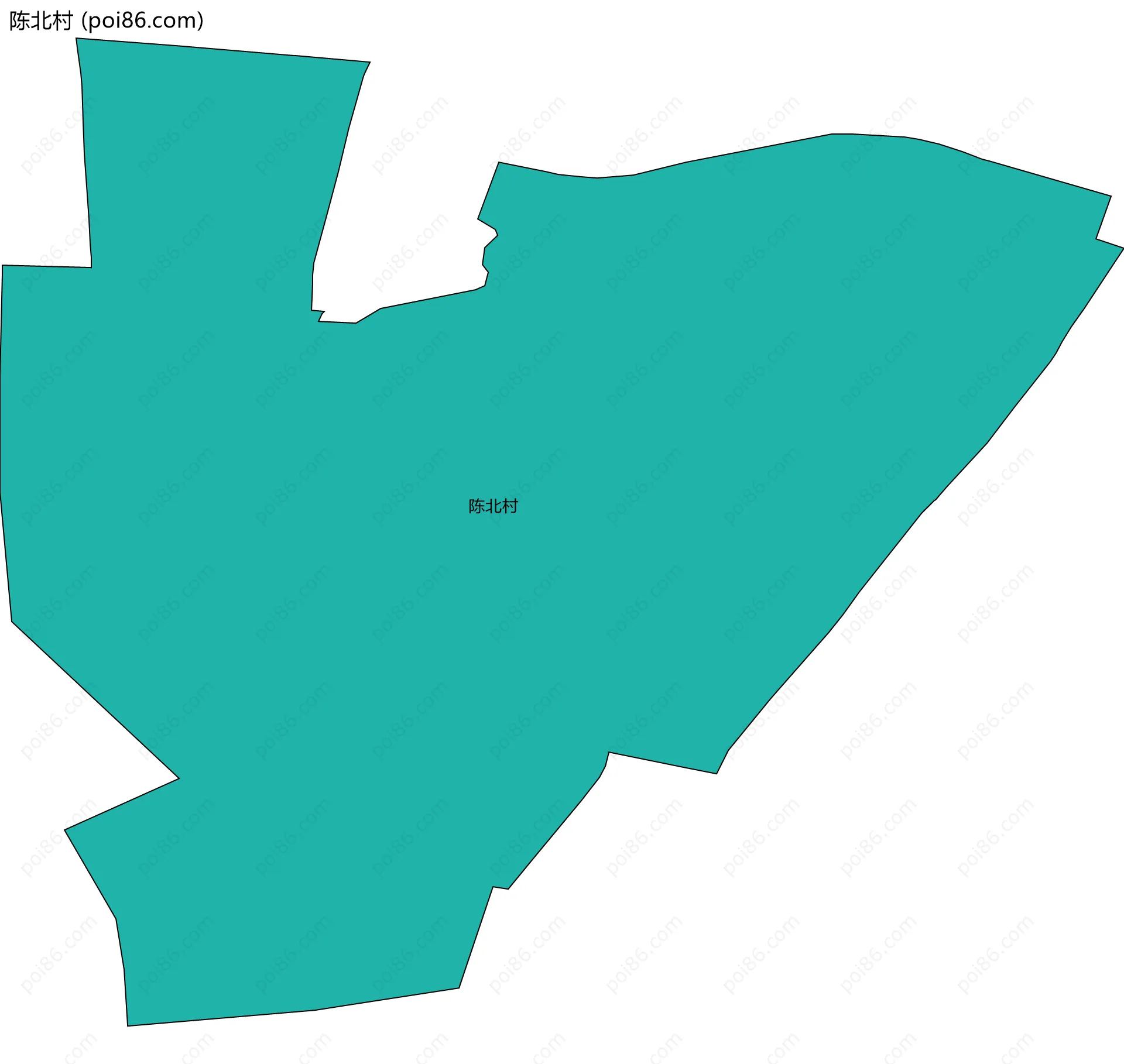 陈北村边界地图