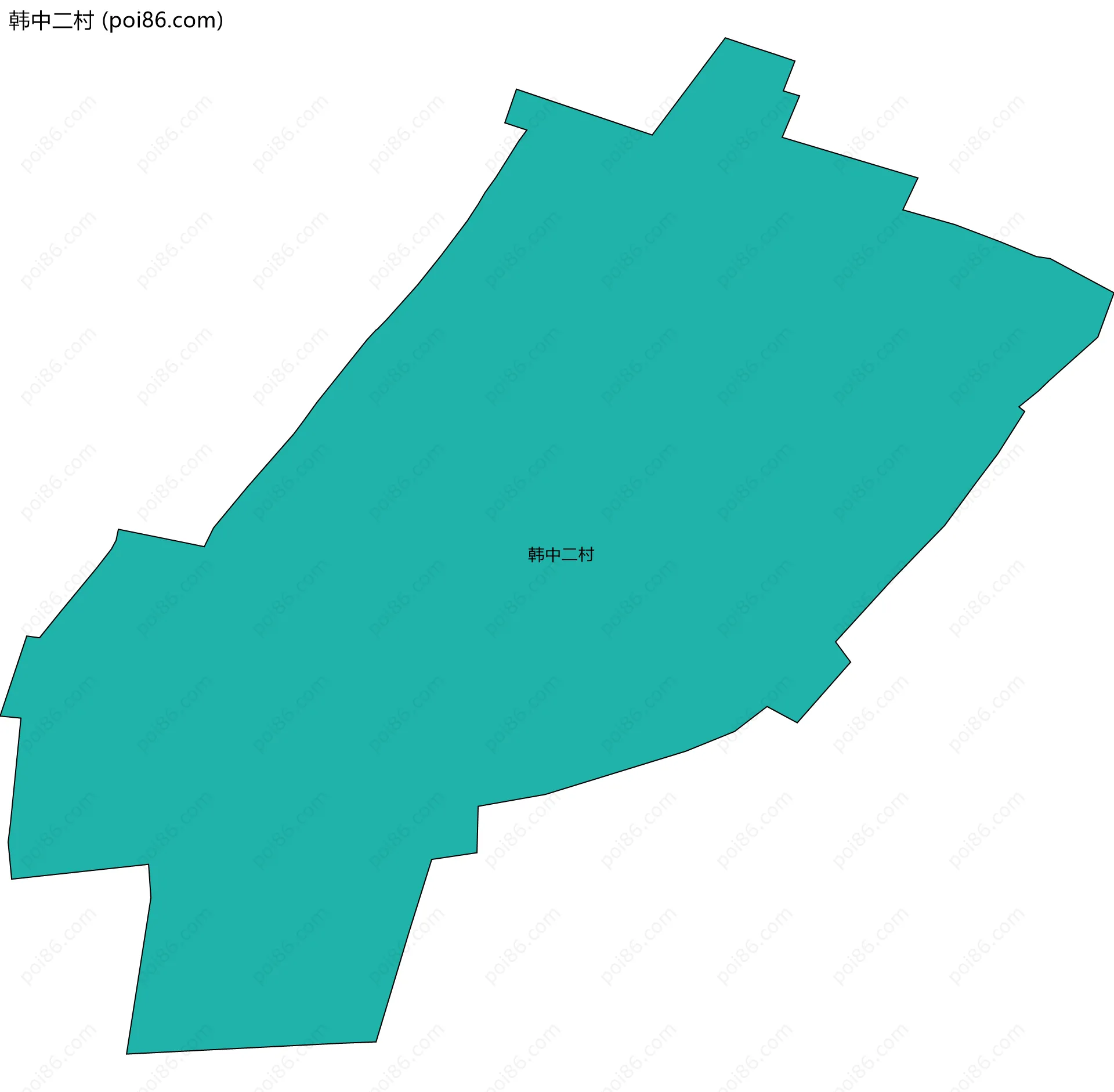 韩中二村边界地图