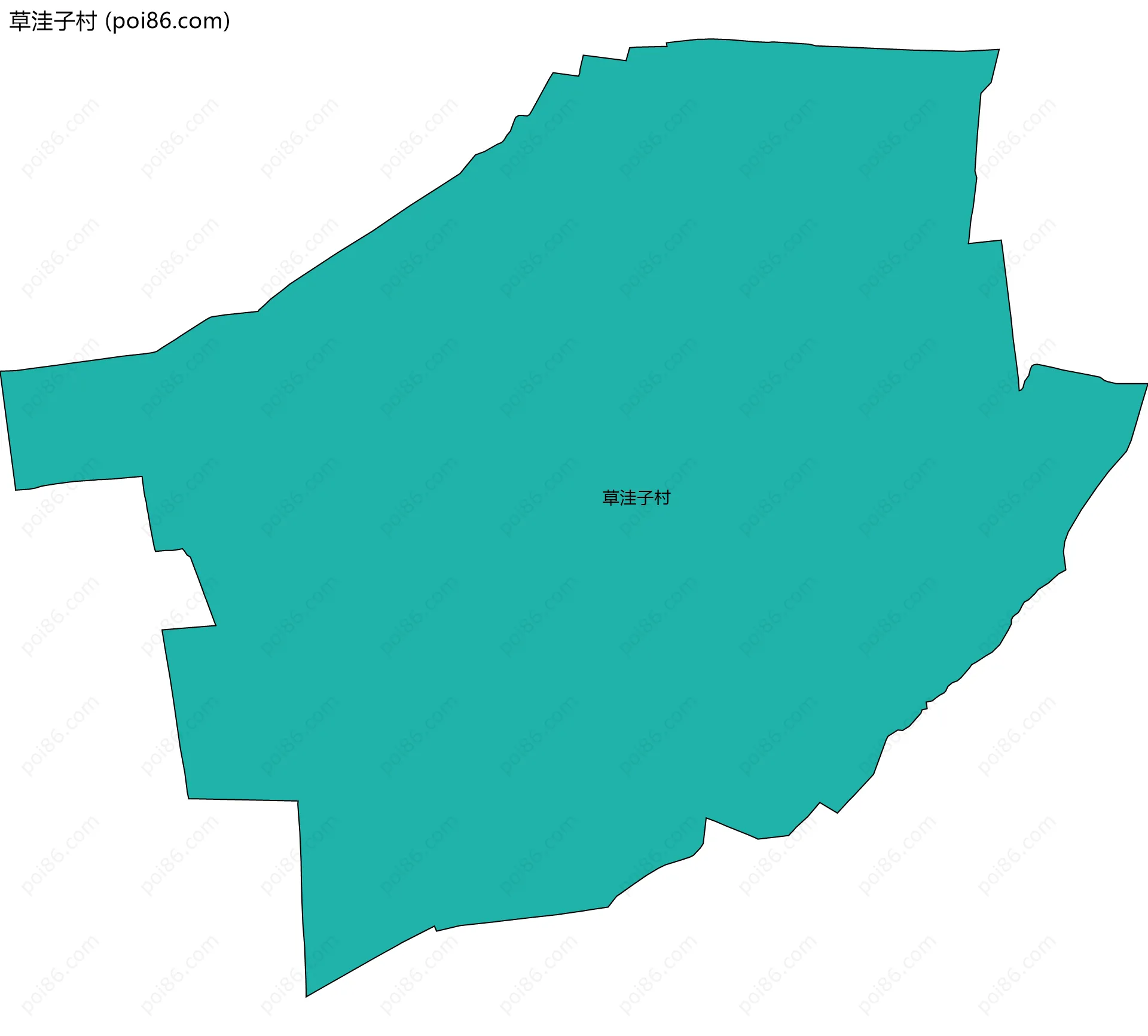 草洼子村边界地图