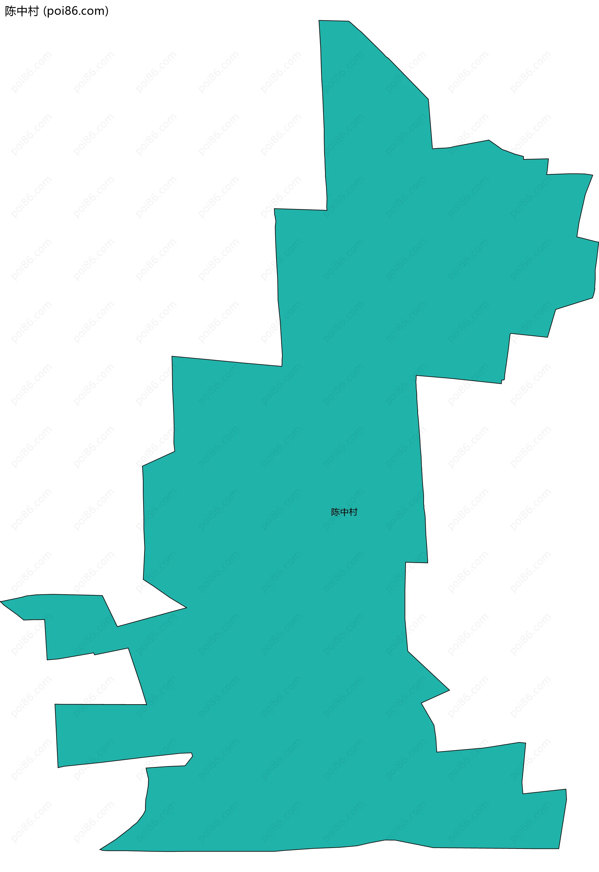 陈中村边界地图