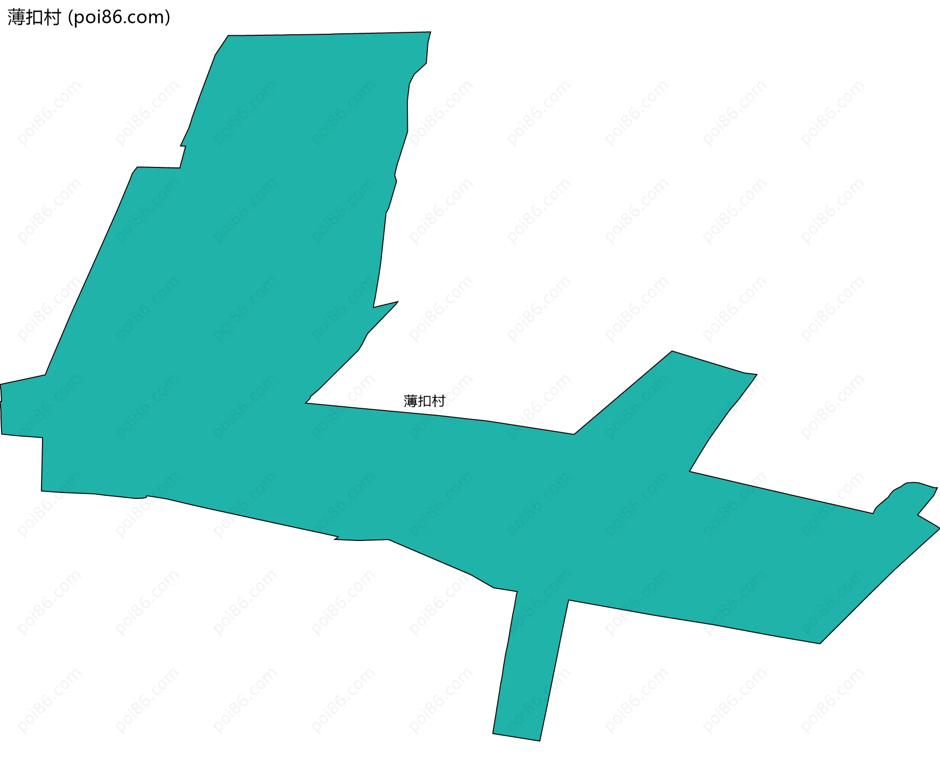 薄扣村边界地图