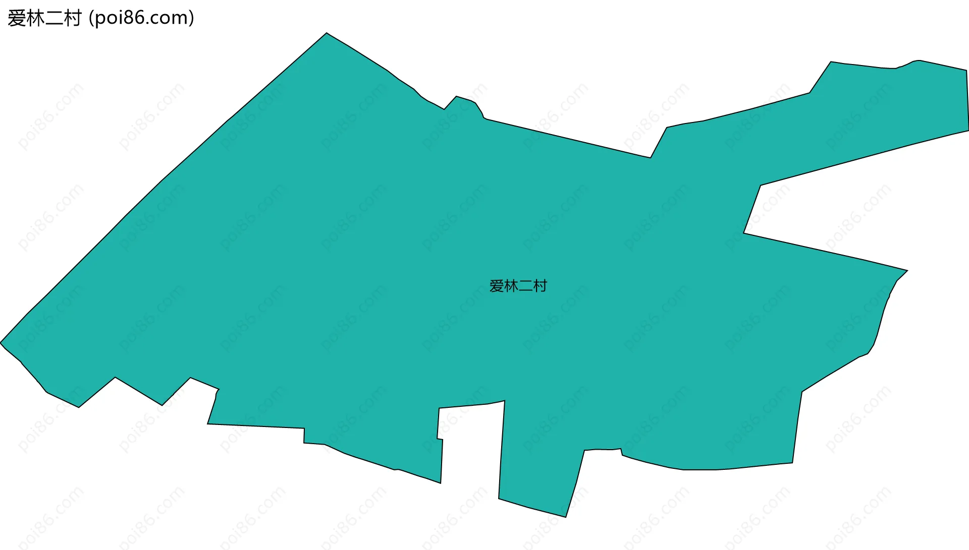 爱林二村边界地图