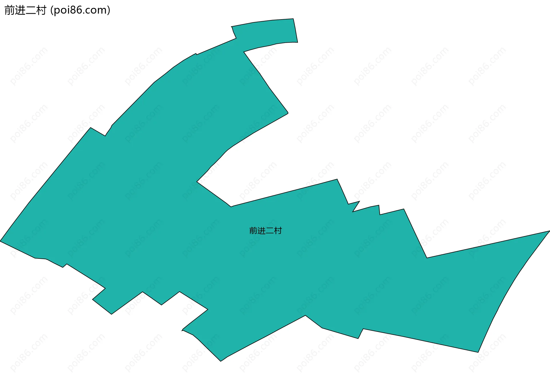 前进二村边界地图