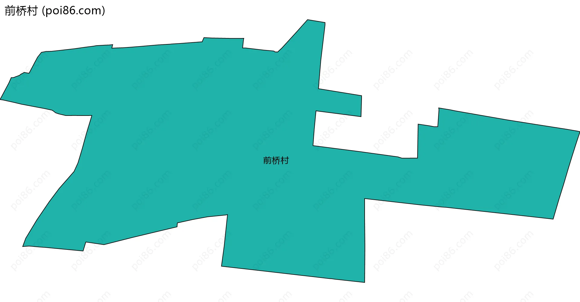 前桥村边界地图