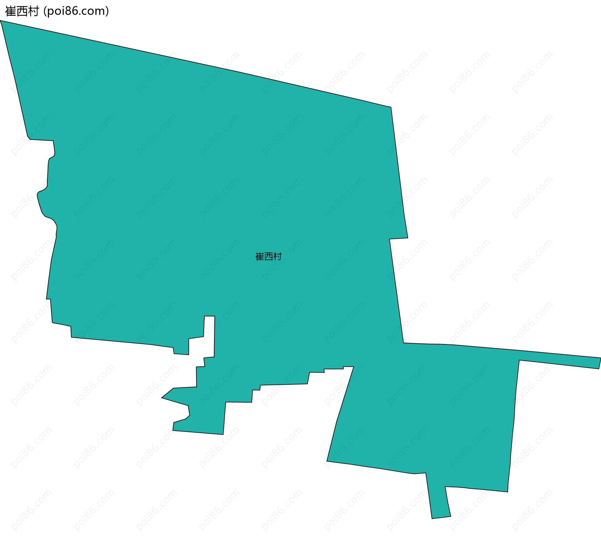 崔西村边界地图