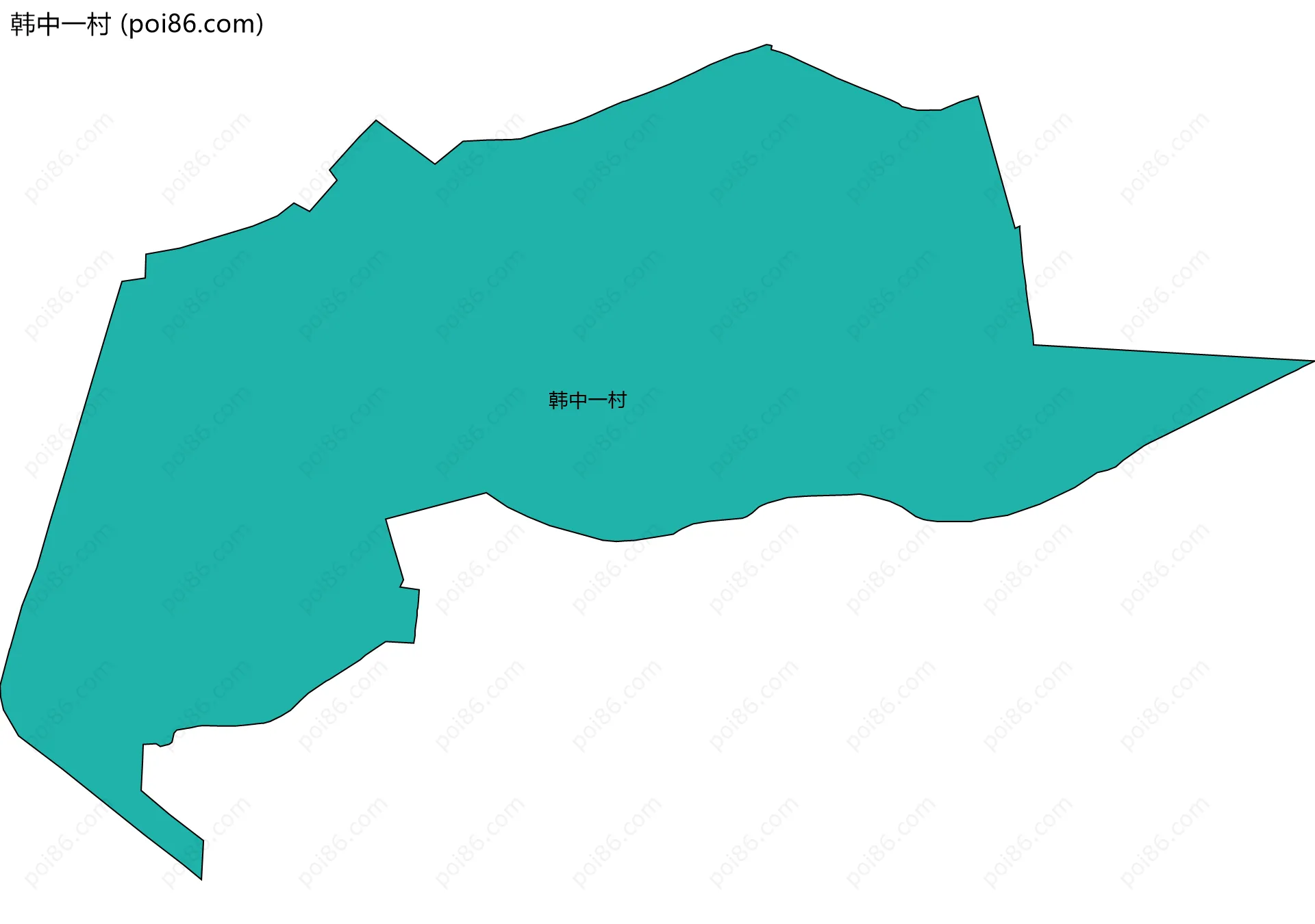 韩中一村边界地图