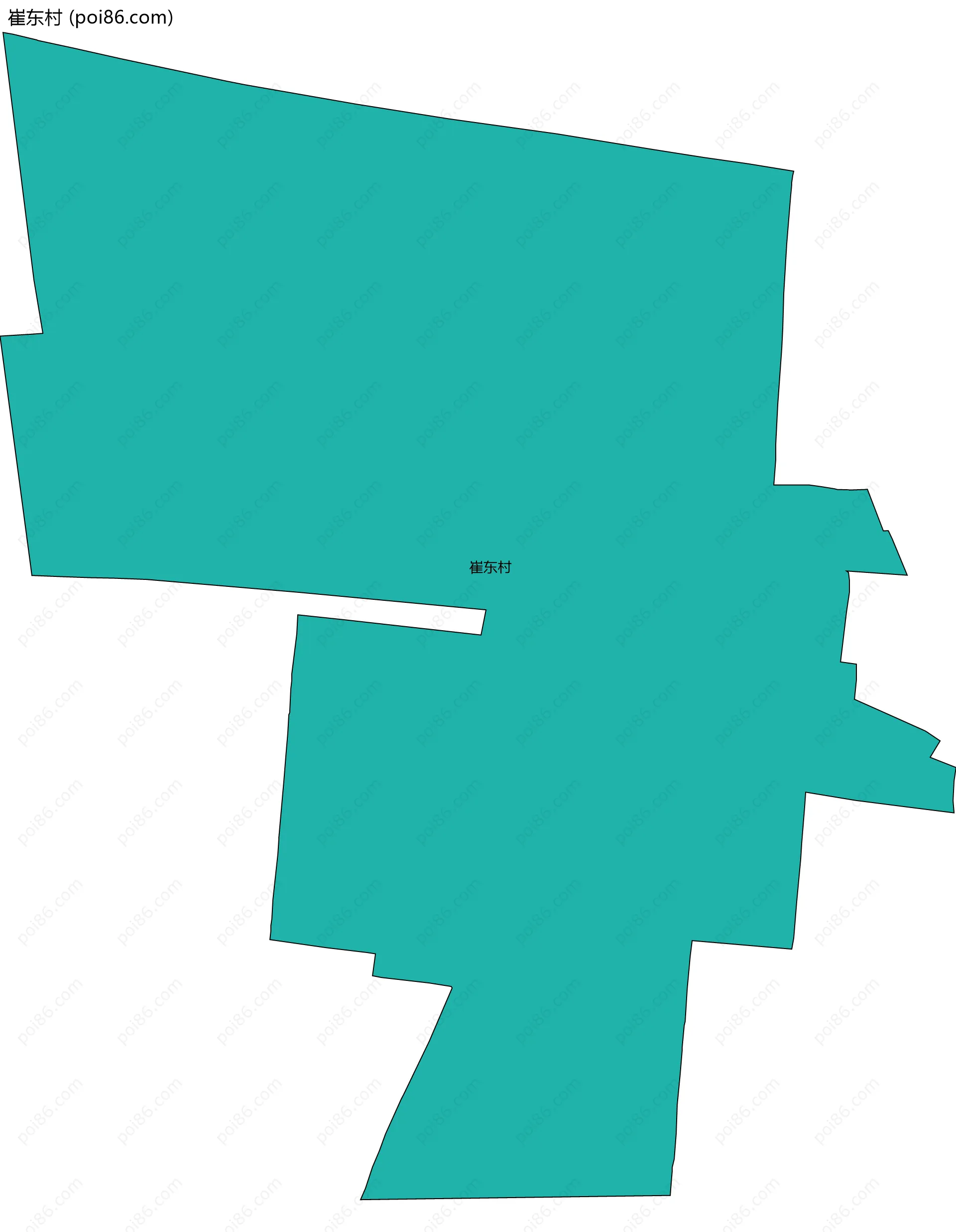 崔东村边界地图