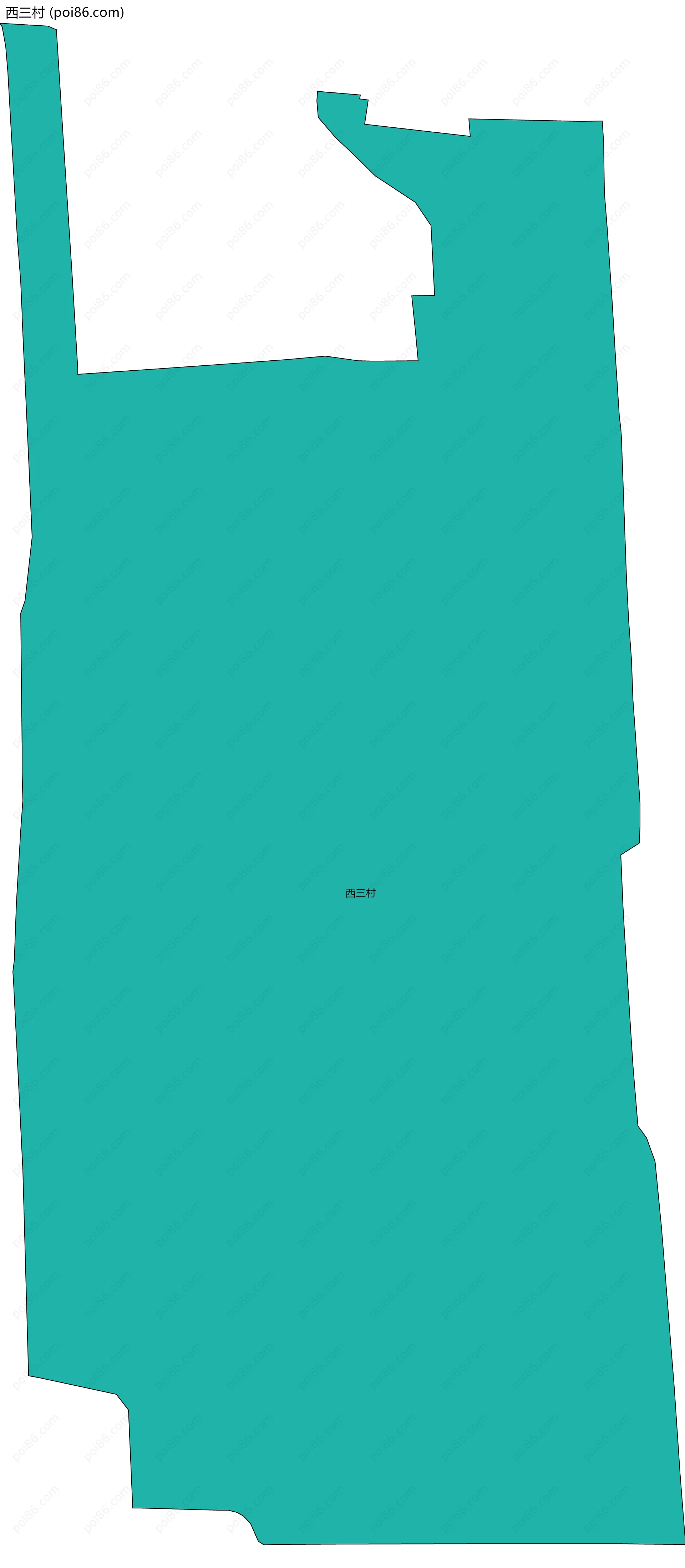 西三村边界地图