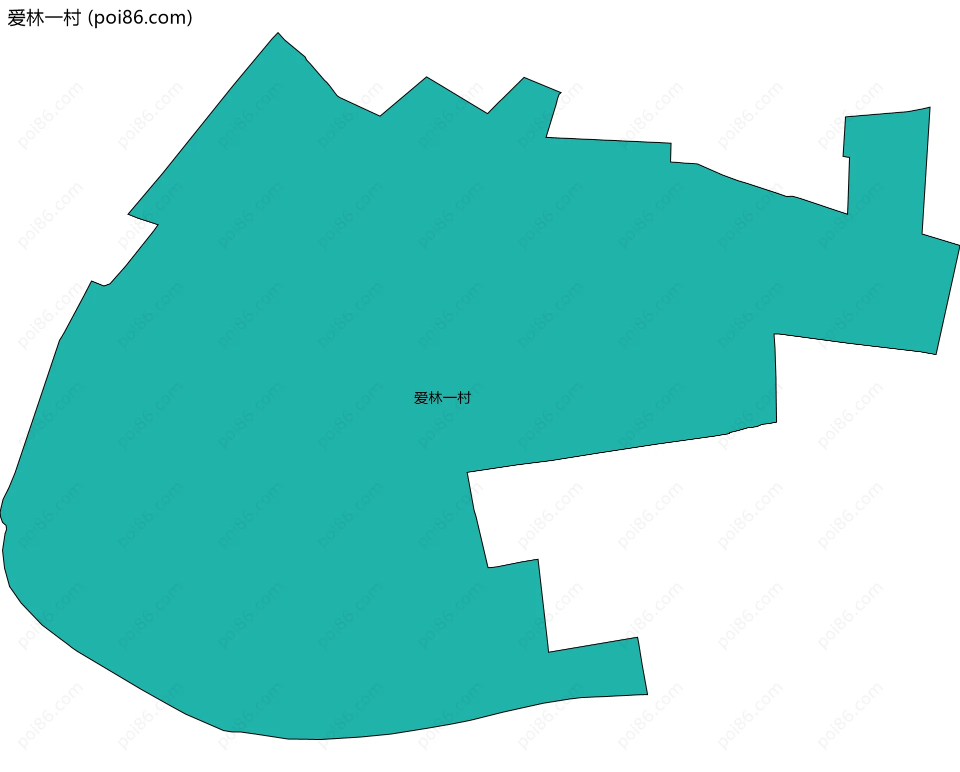 爱林一村边界地图