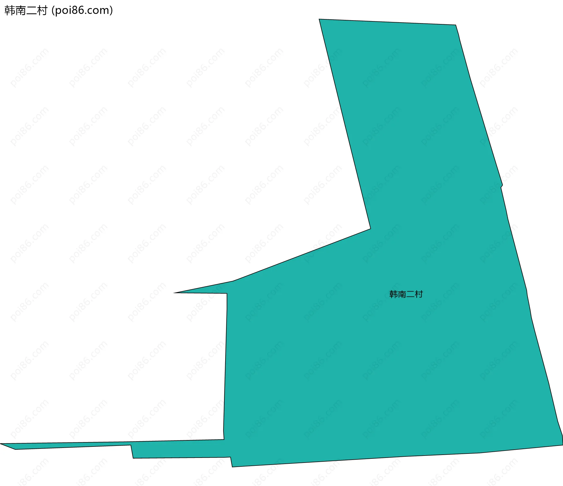 韩南二村边界地图