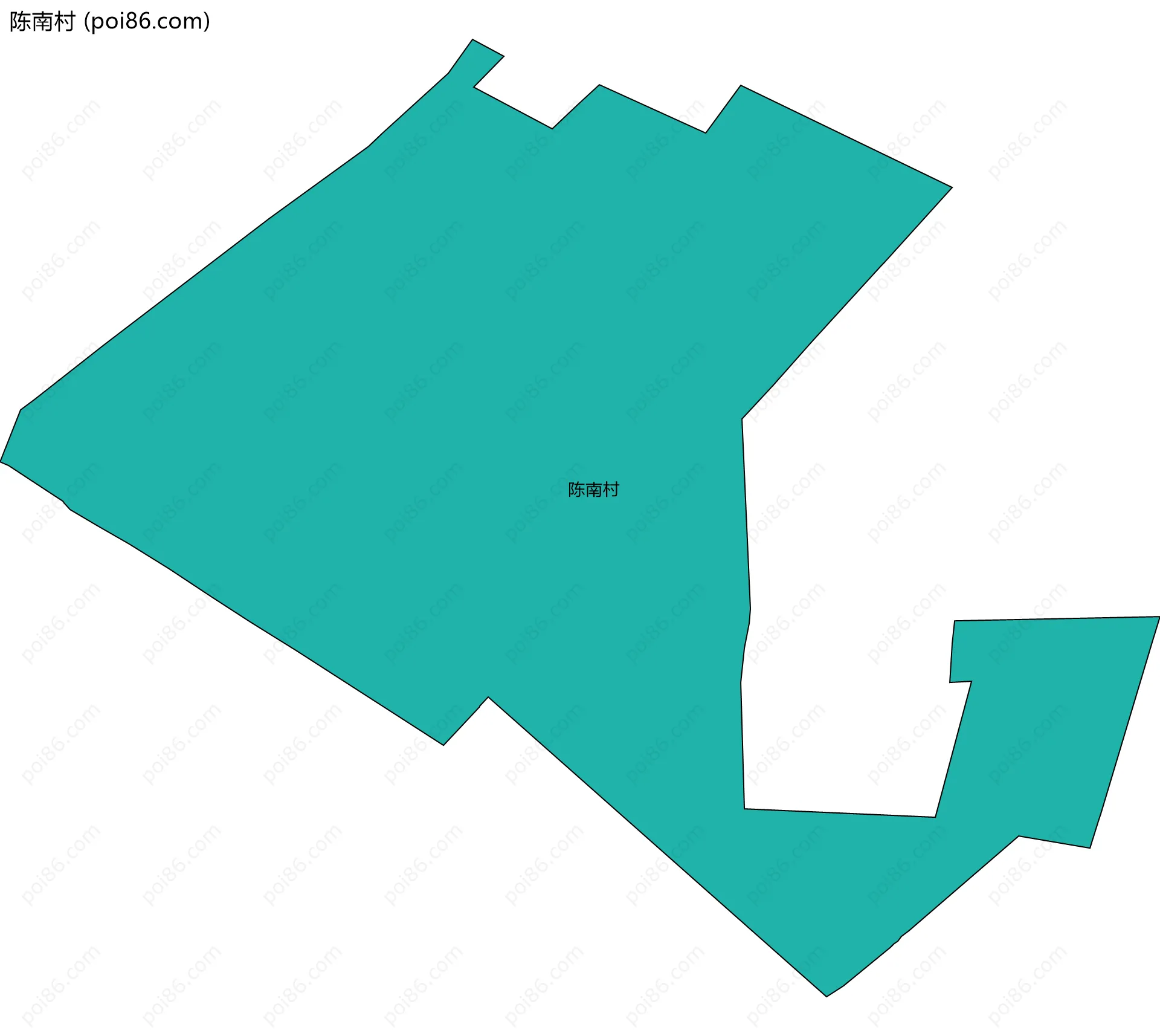 陈南村边界地图