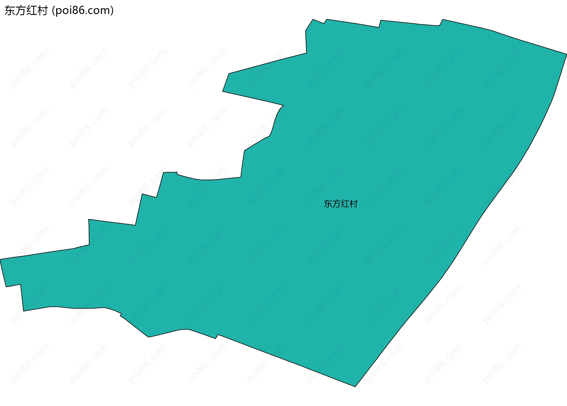 东方红村边界地图
