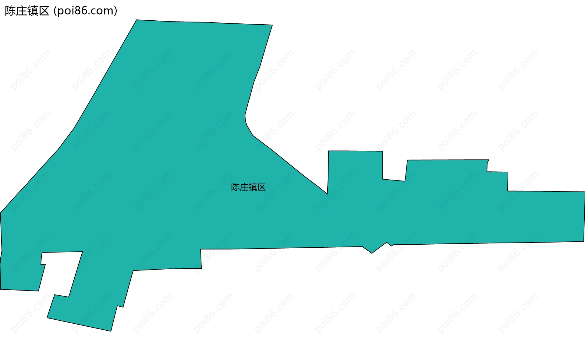 陈庄镇区边界地图