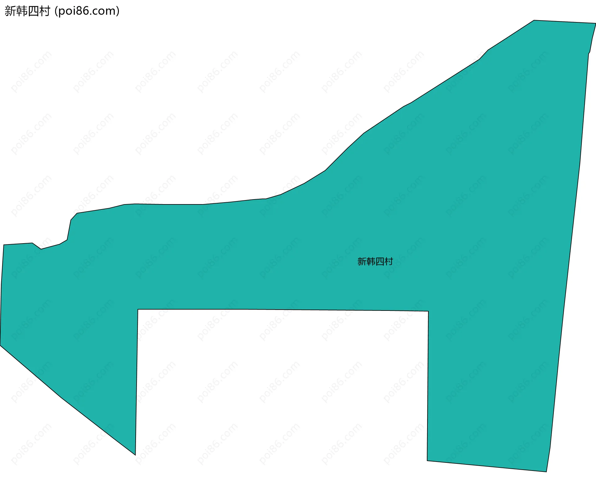 新韩四村边界地图