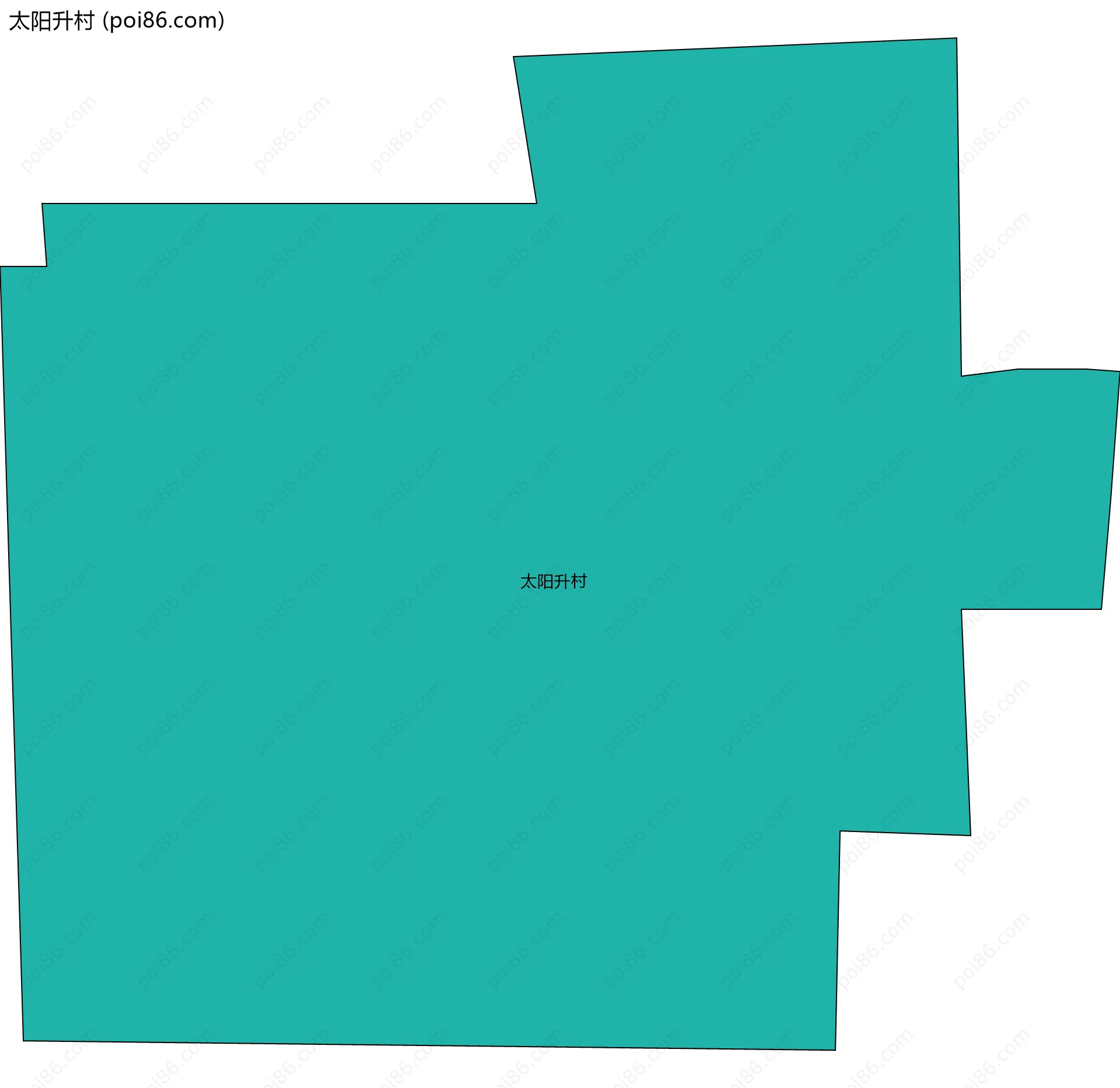 太阳升村边界地图