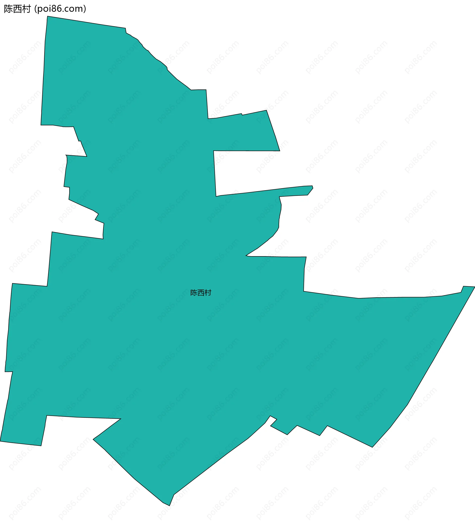 陈西村边界地图