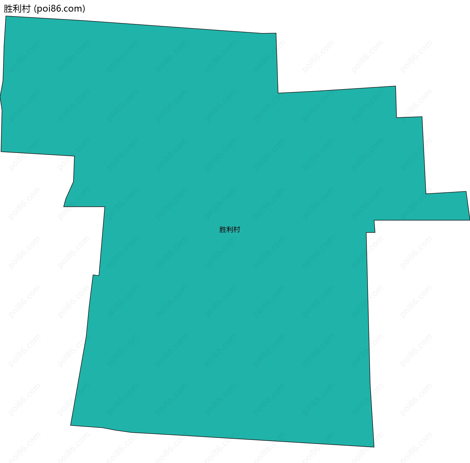 胜利村边界地图