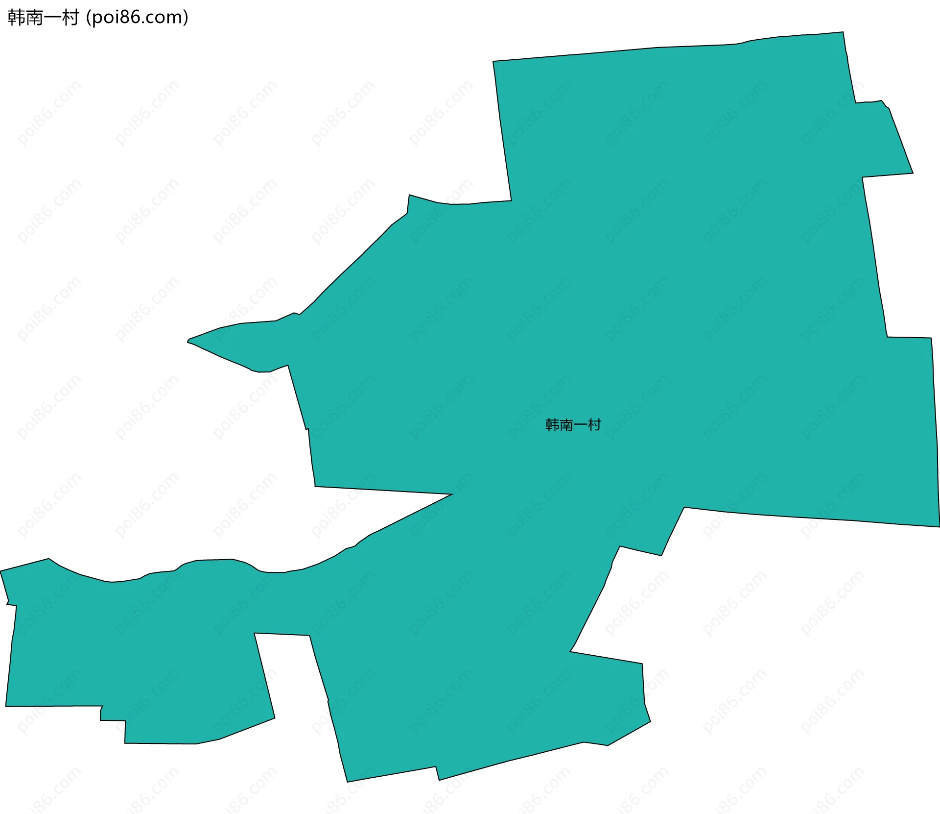 韩南一村边界地图