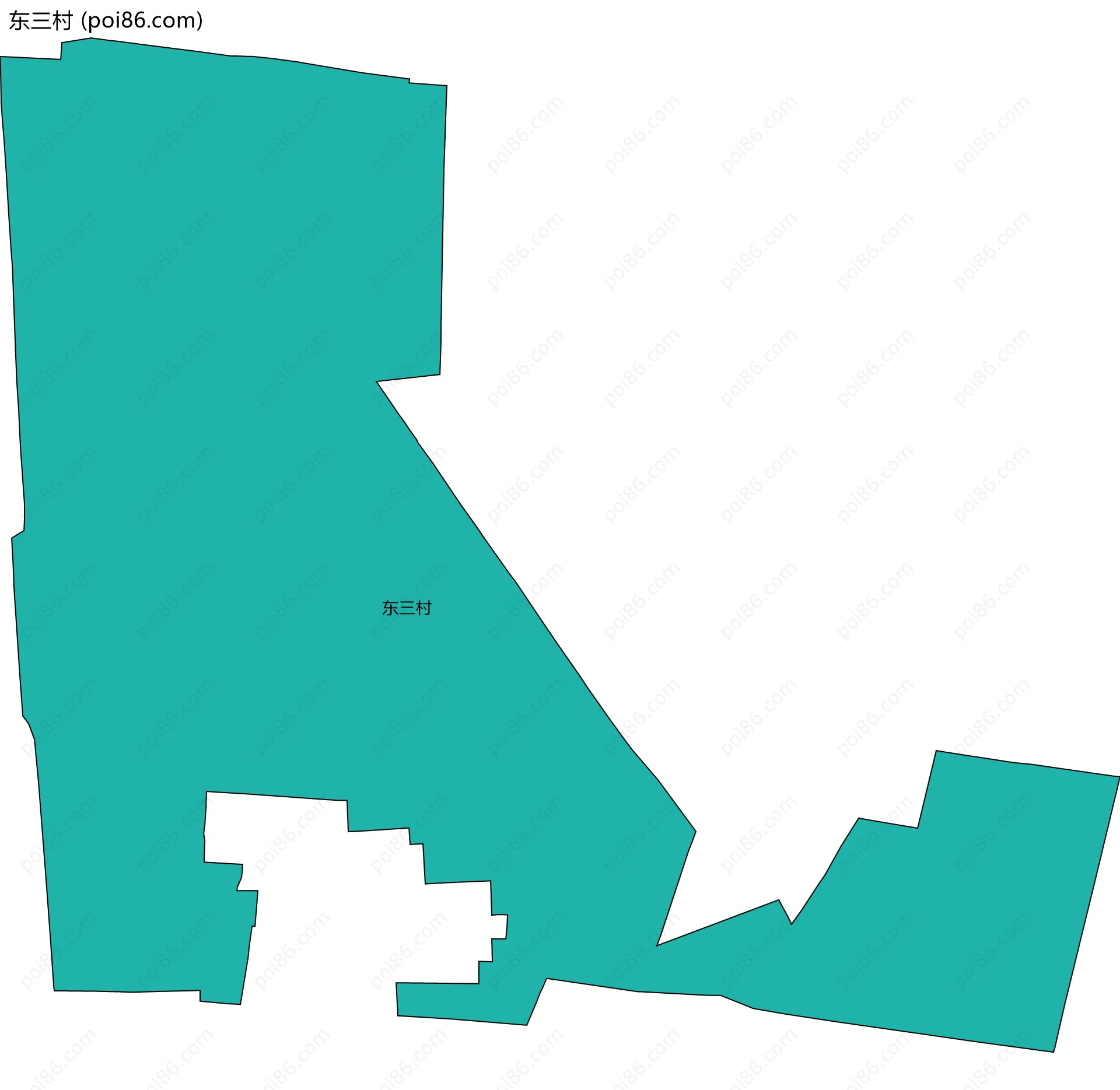 东三村边界地图