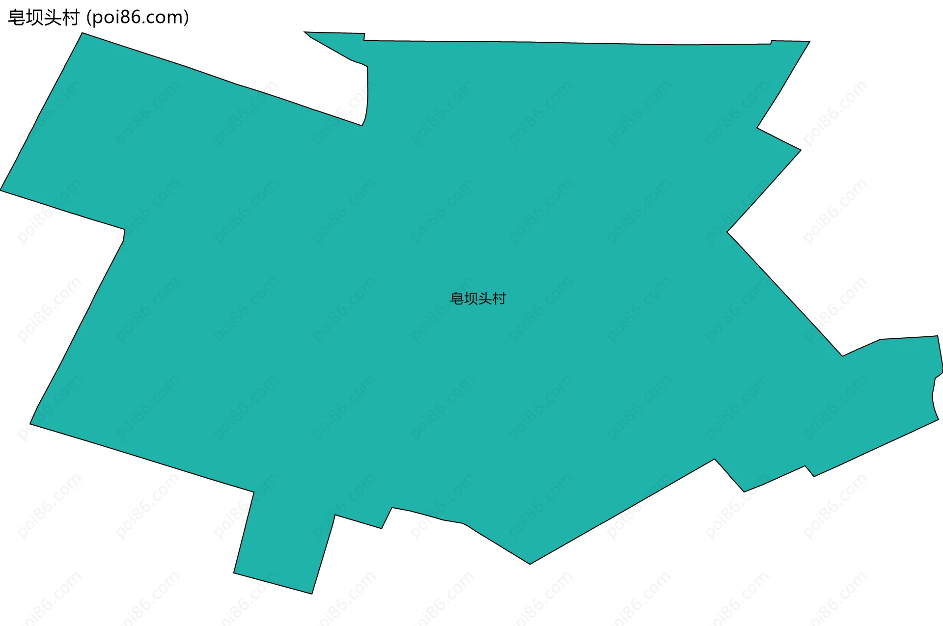 皂坝头村边界地图