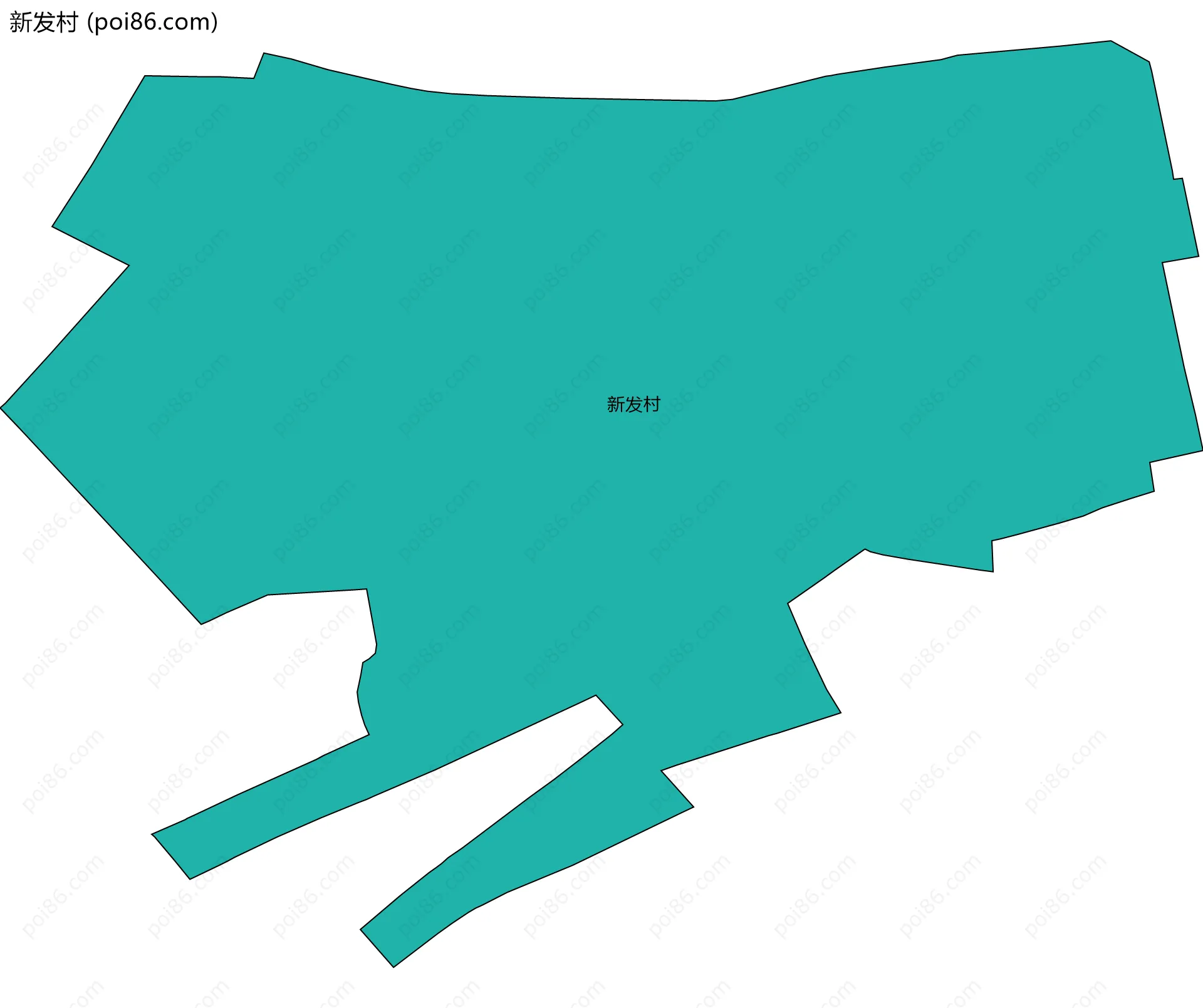 新发村边界地图