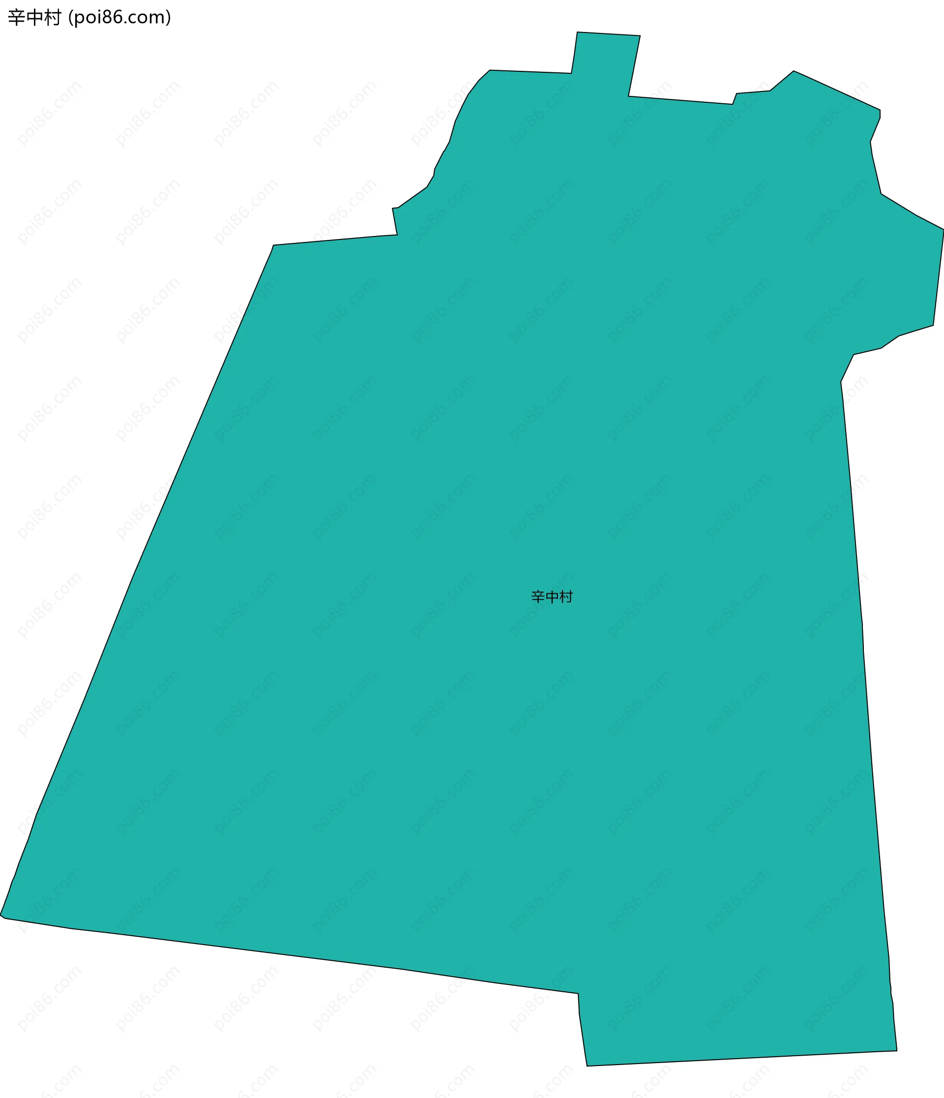 辛中村边界地图