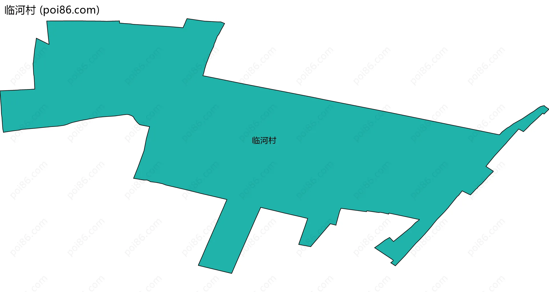 临河村边界地图