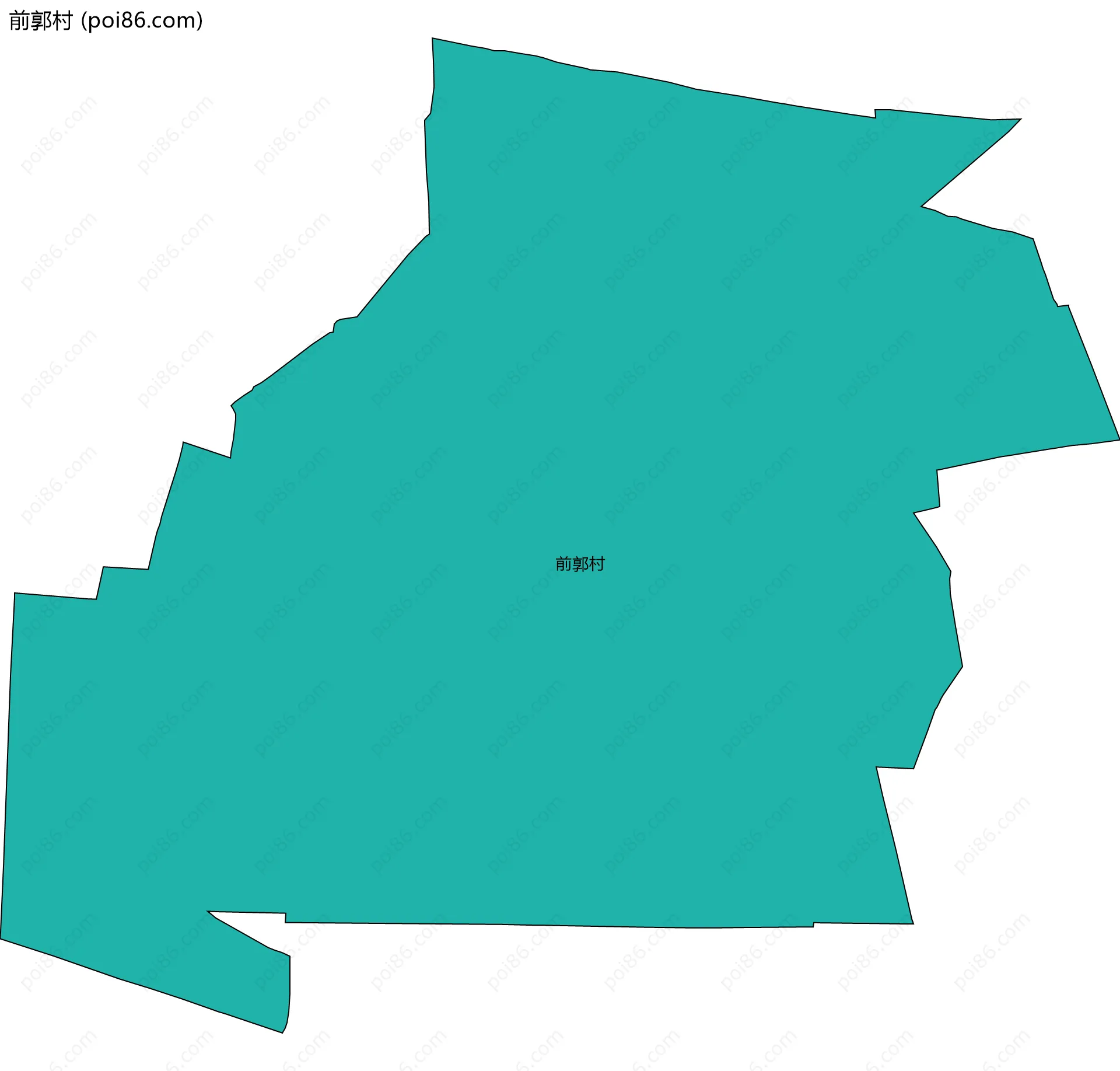 前郭村边界地图
