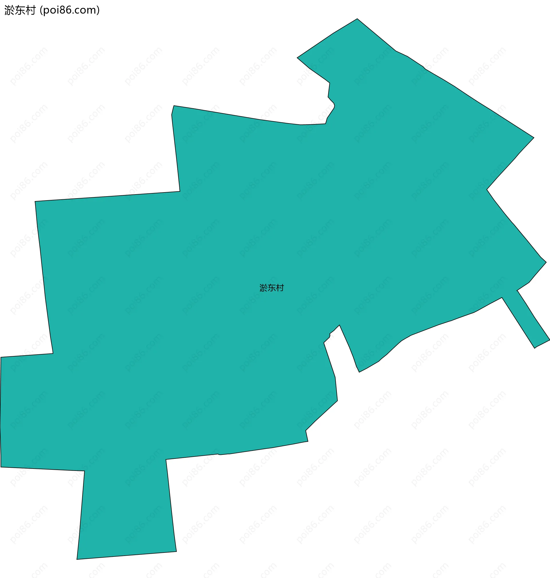 淤东村边界地图