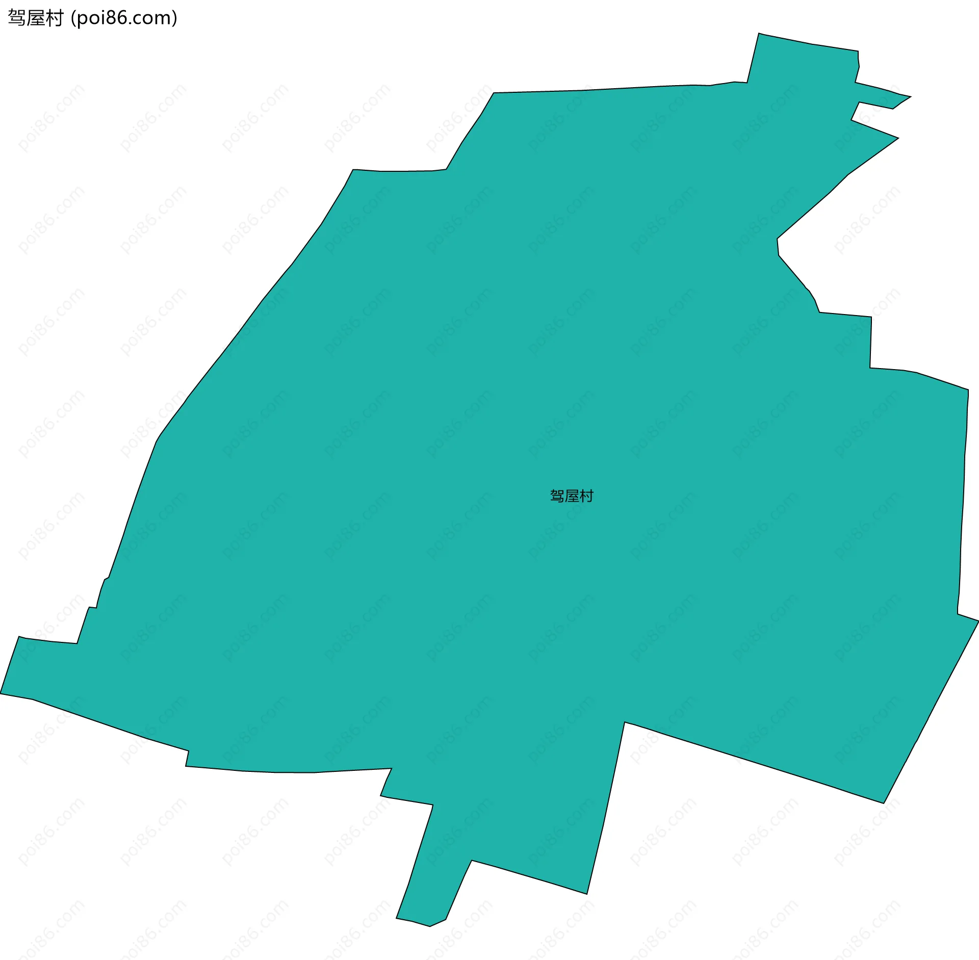驾屋村边界地图