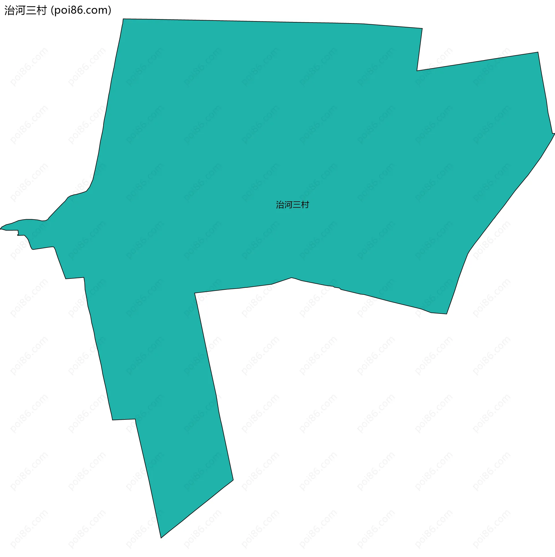治河三村边界地图