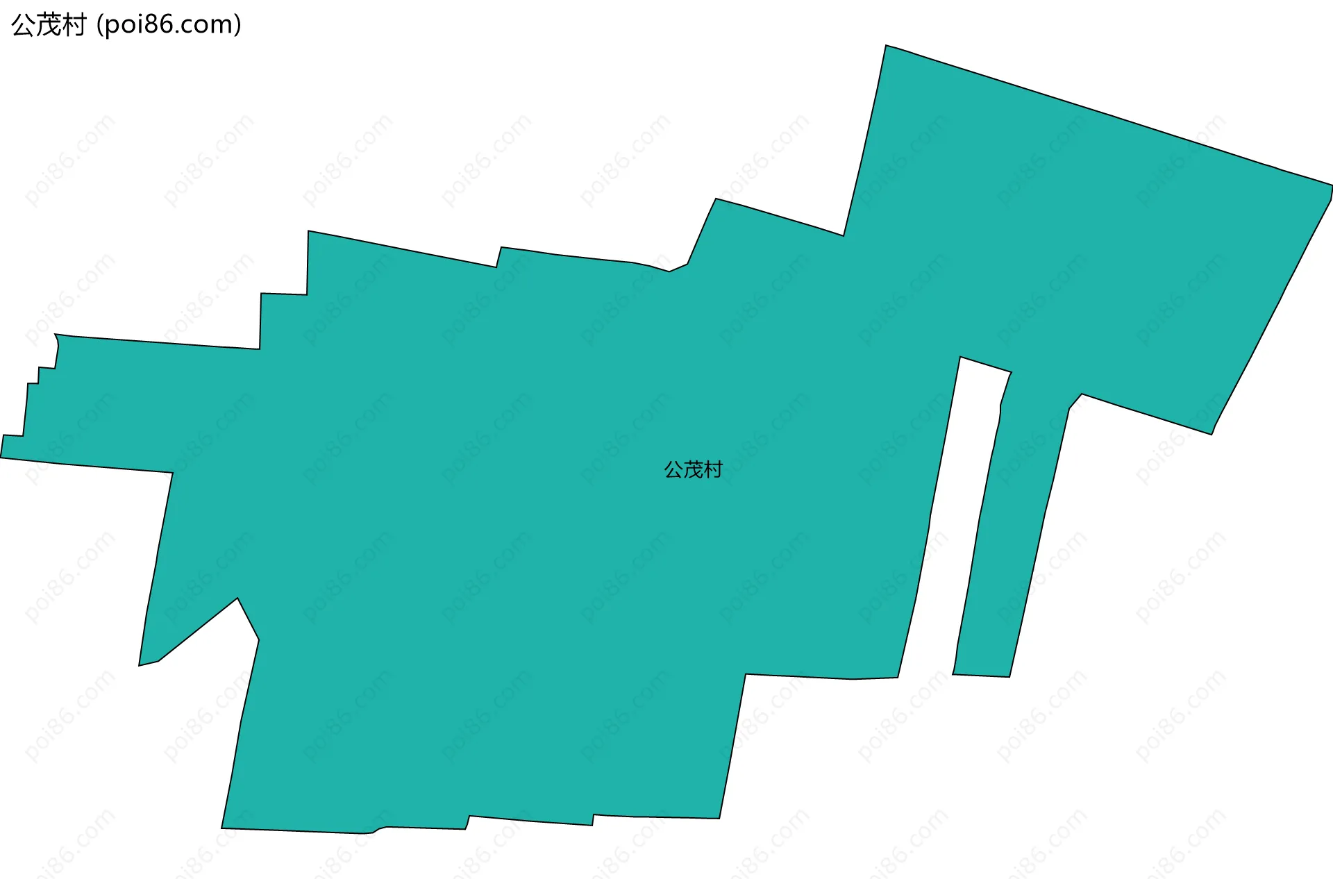 公茂村边界地图
