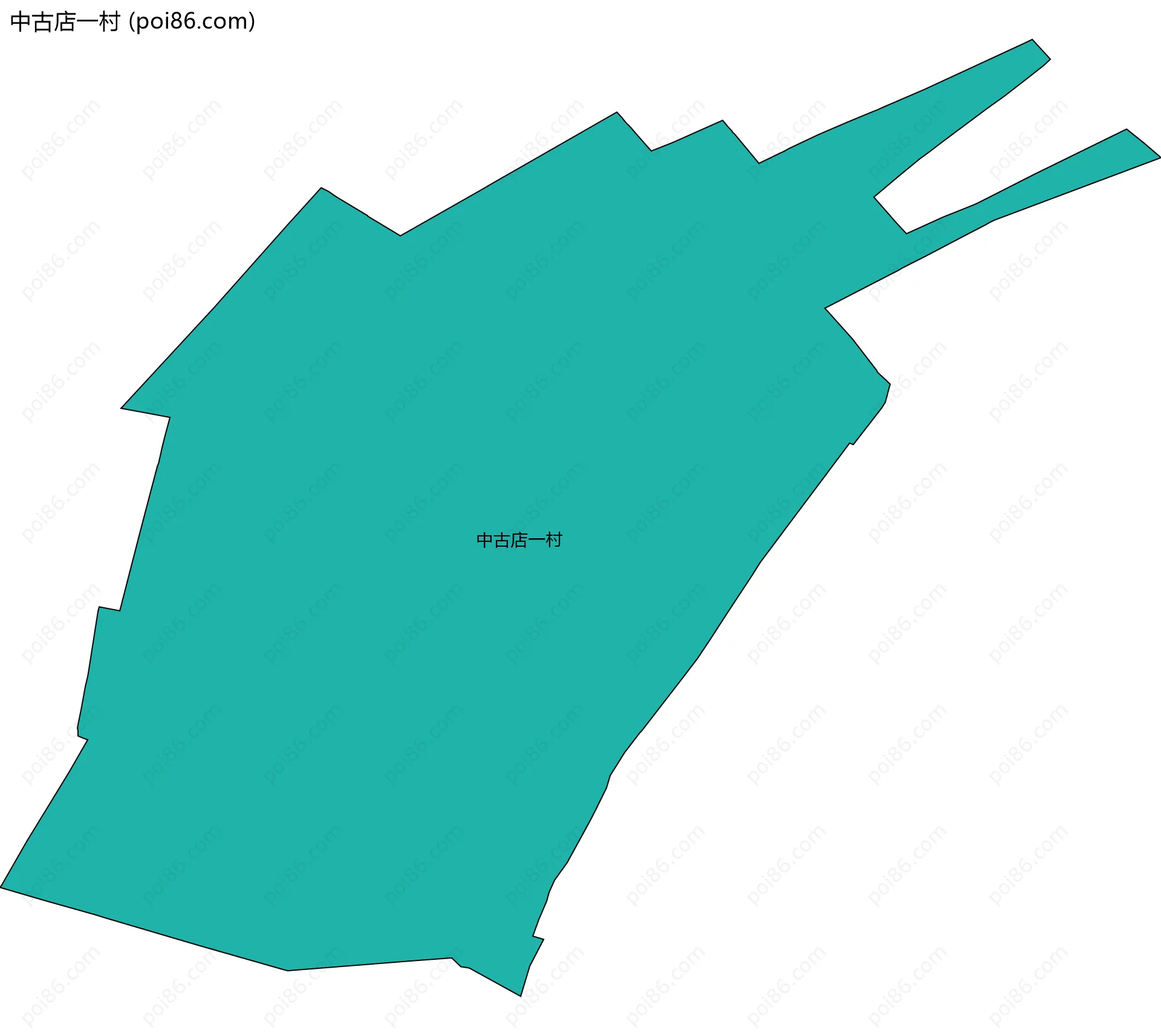 中古店一村边界地图