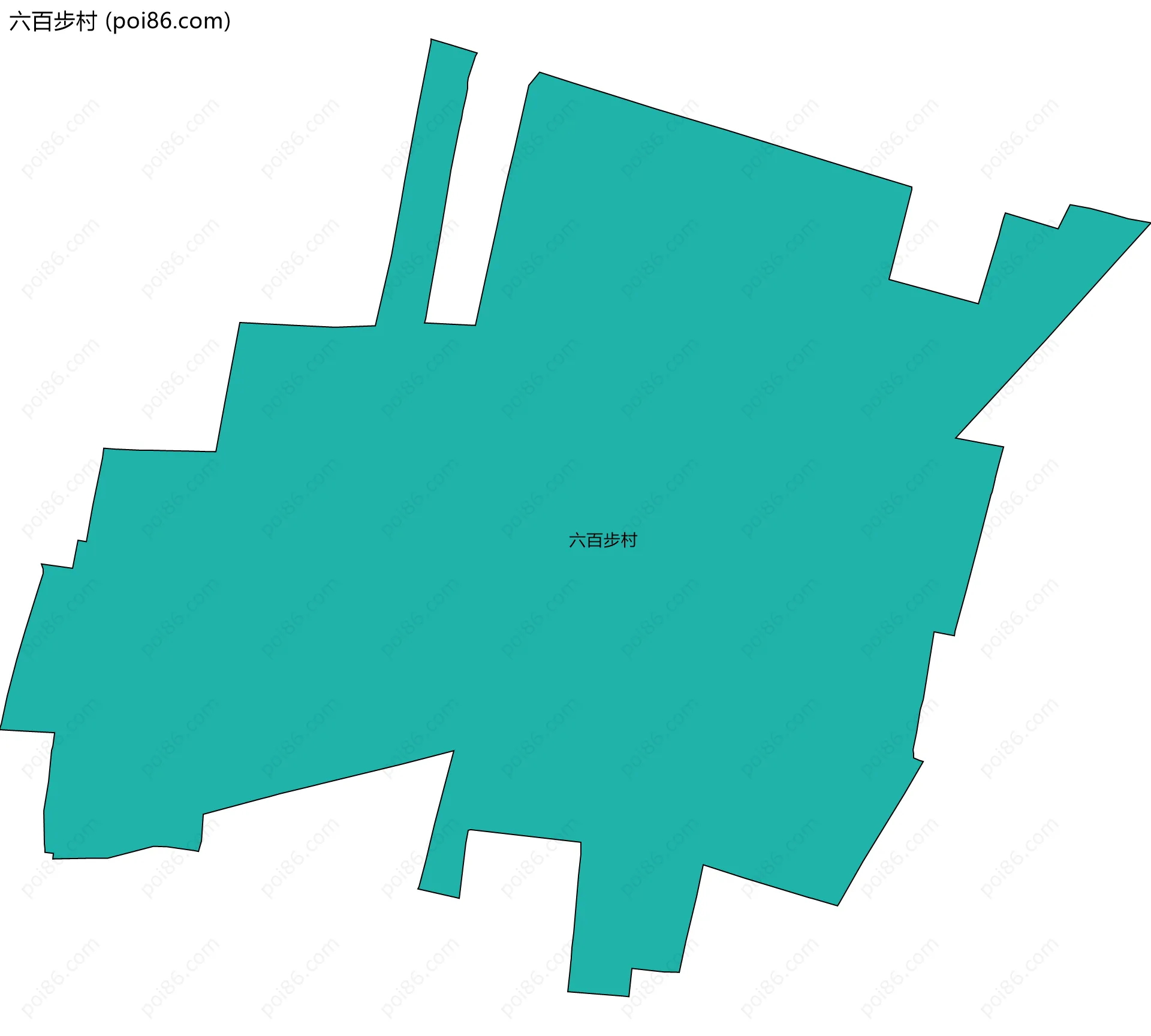 六百步村边界地图