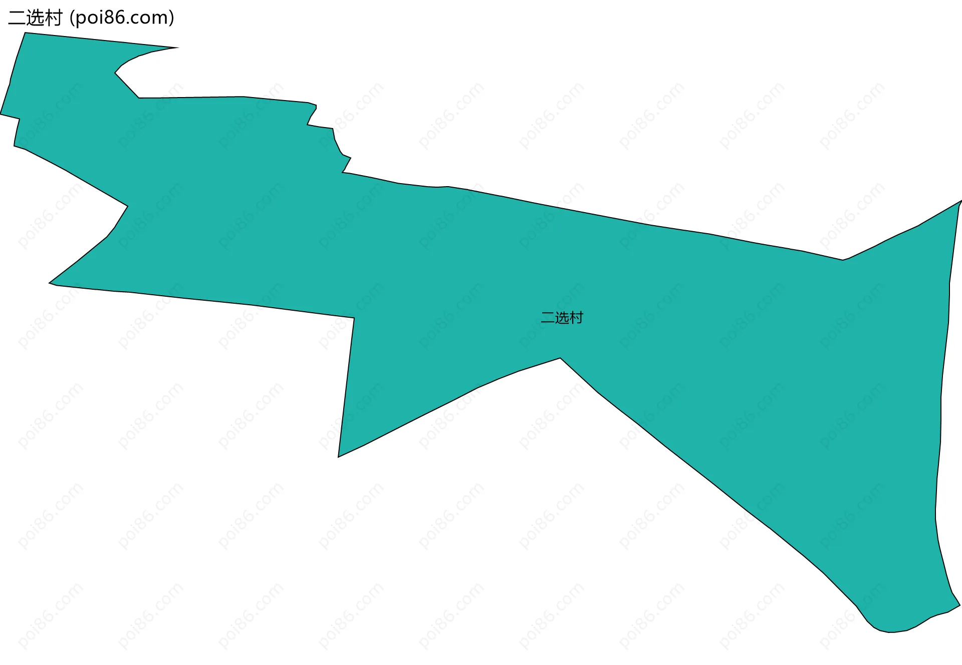 二选村边界地图