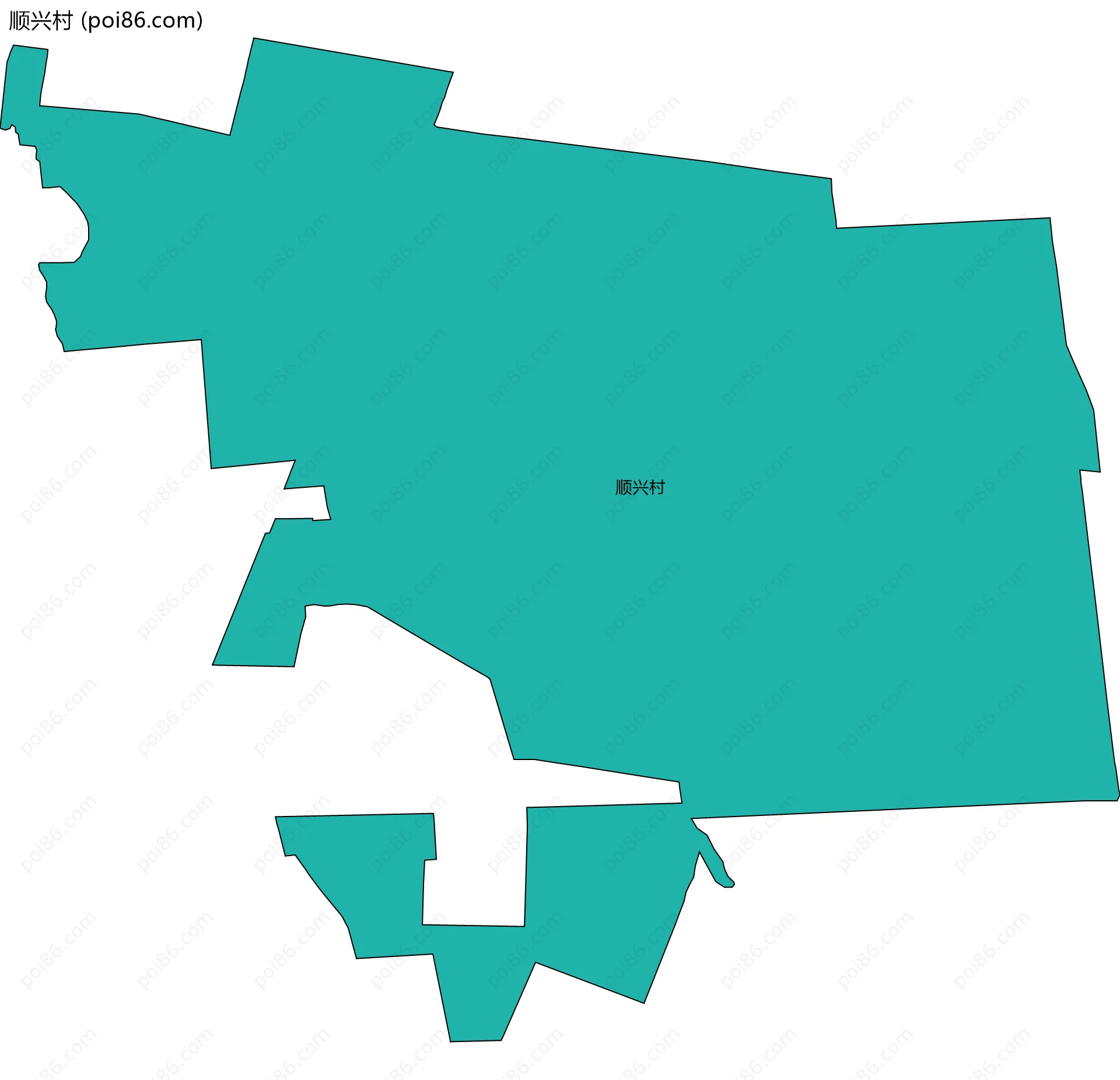 顺兴村边界地图