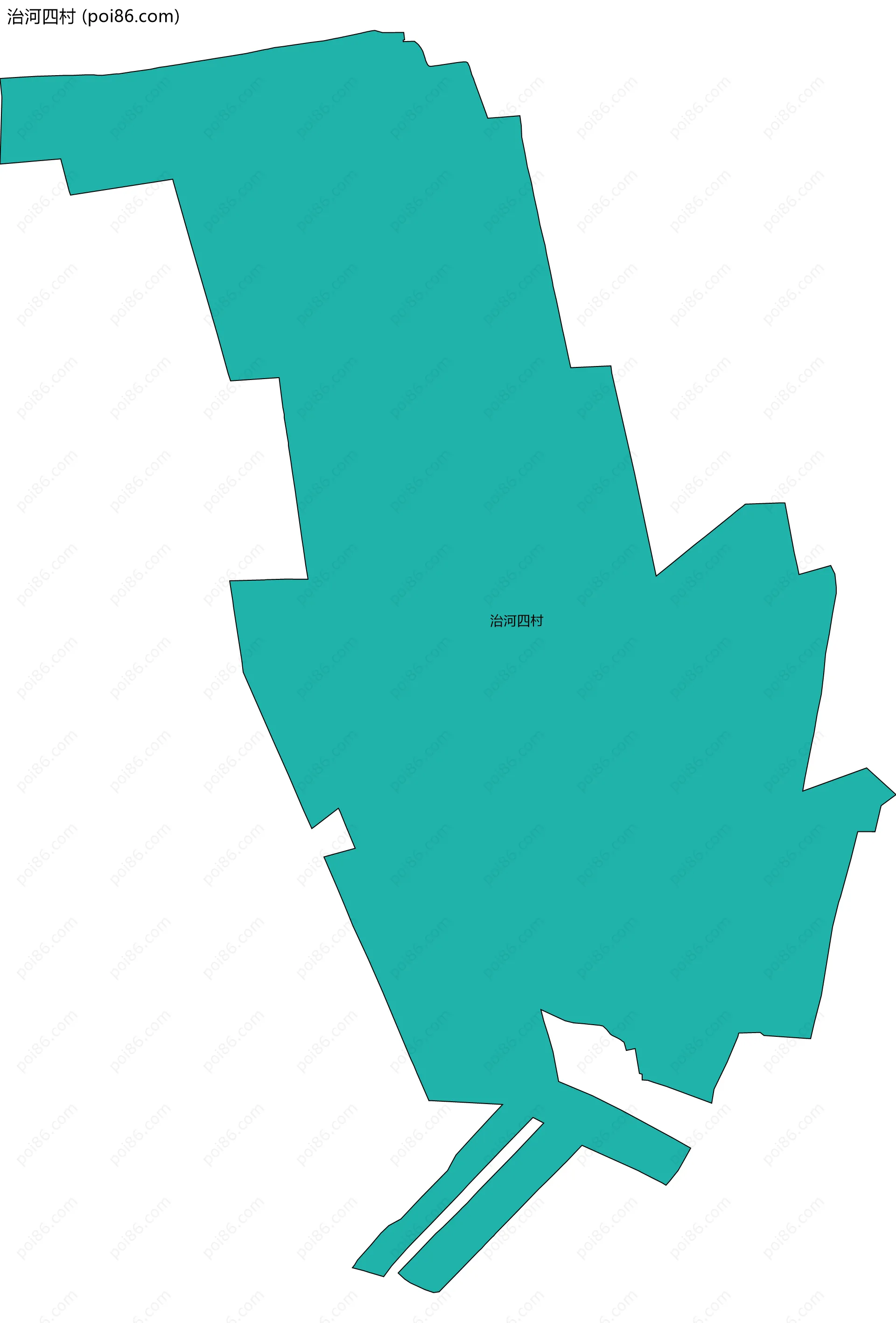 治河四村边界地图