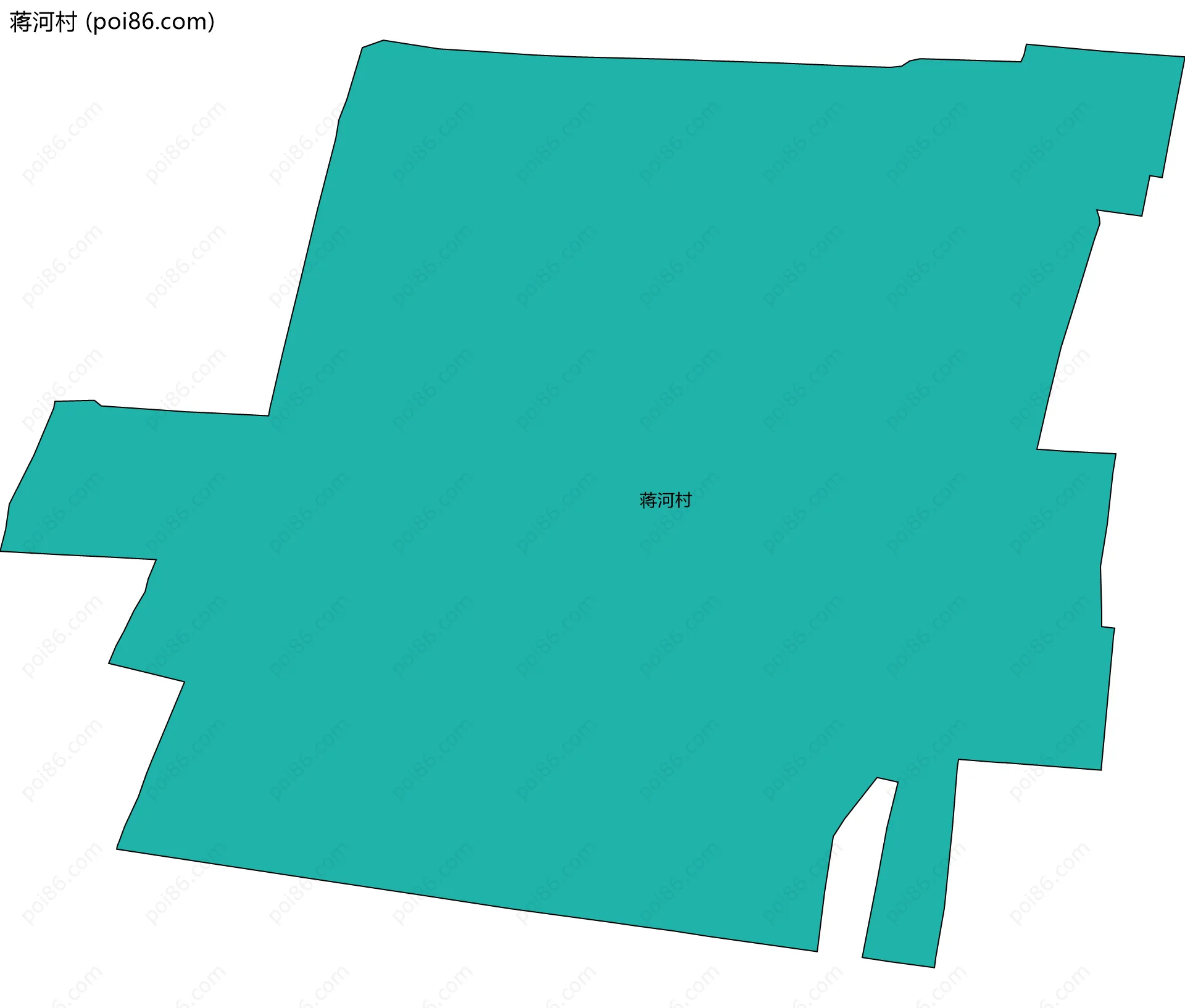 蒋河村边界地图