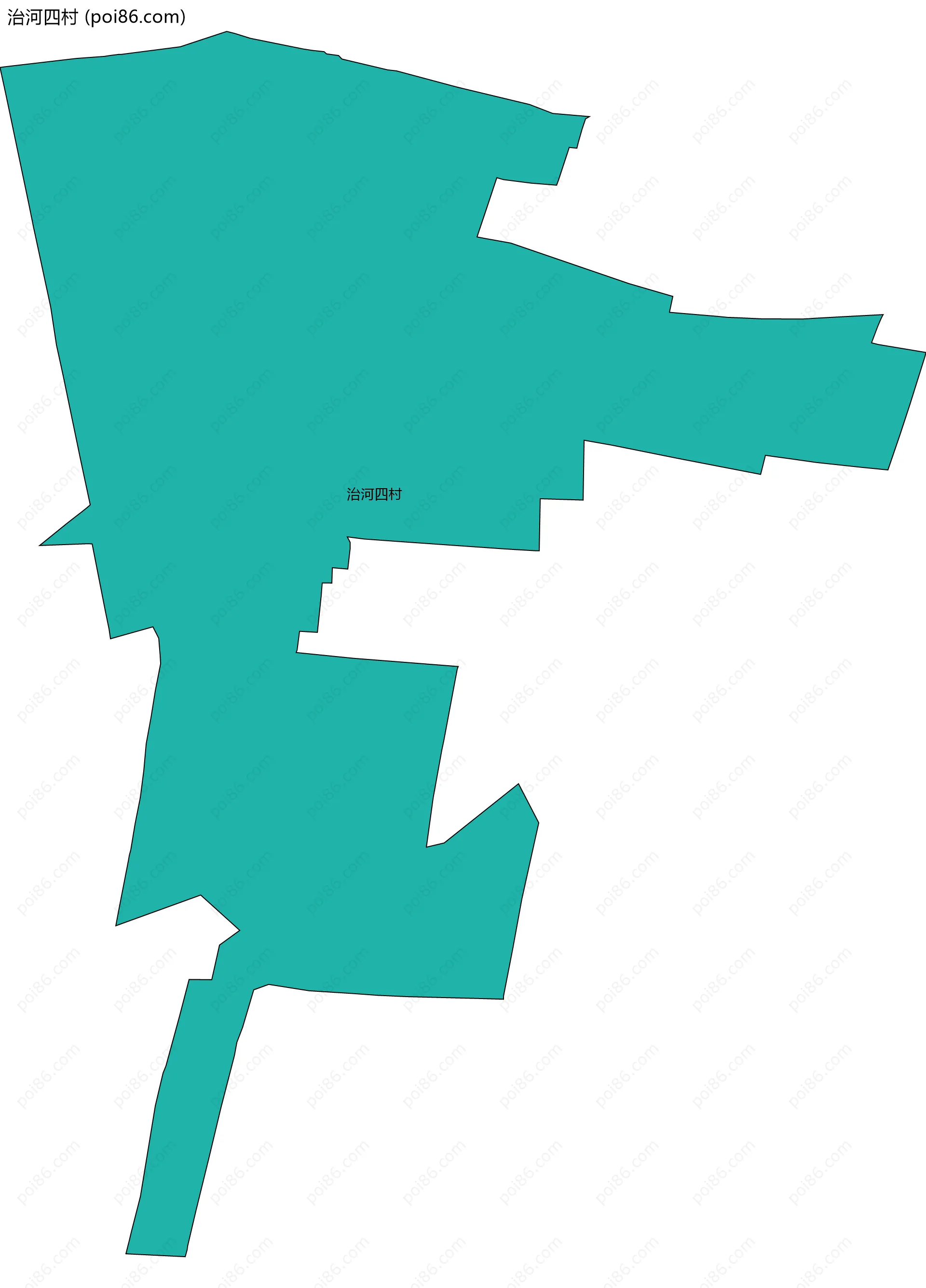 治河四村边界地图