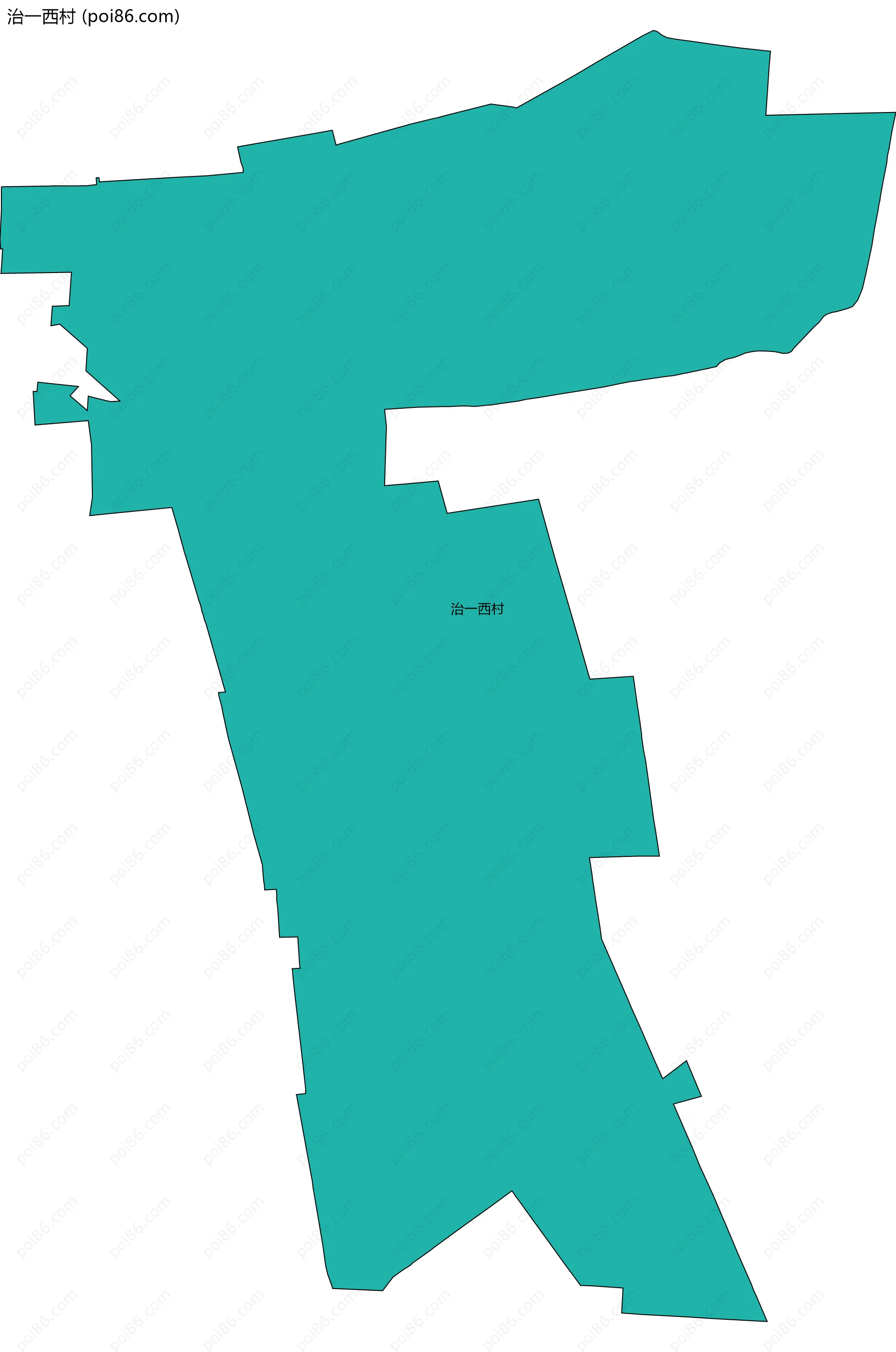 治一西村边界地图