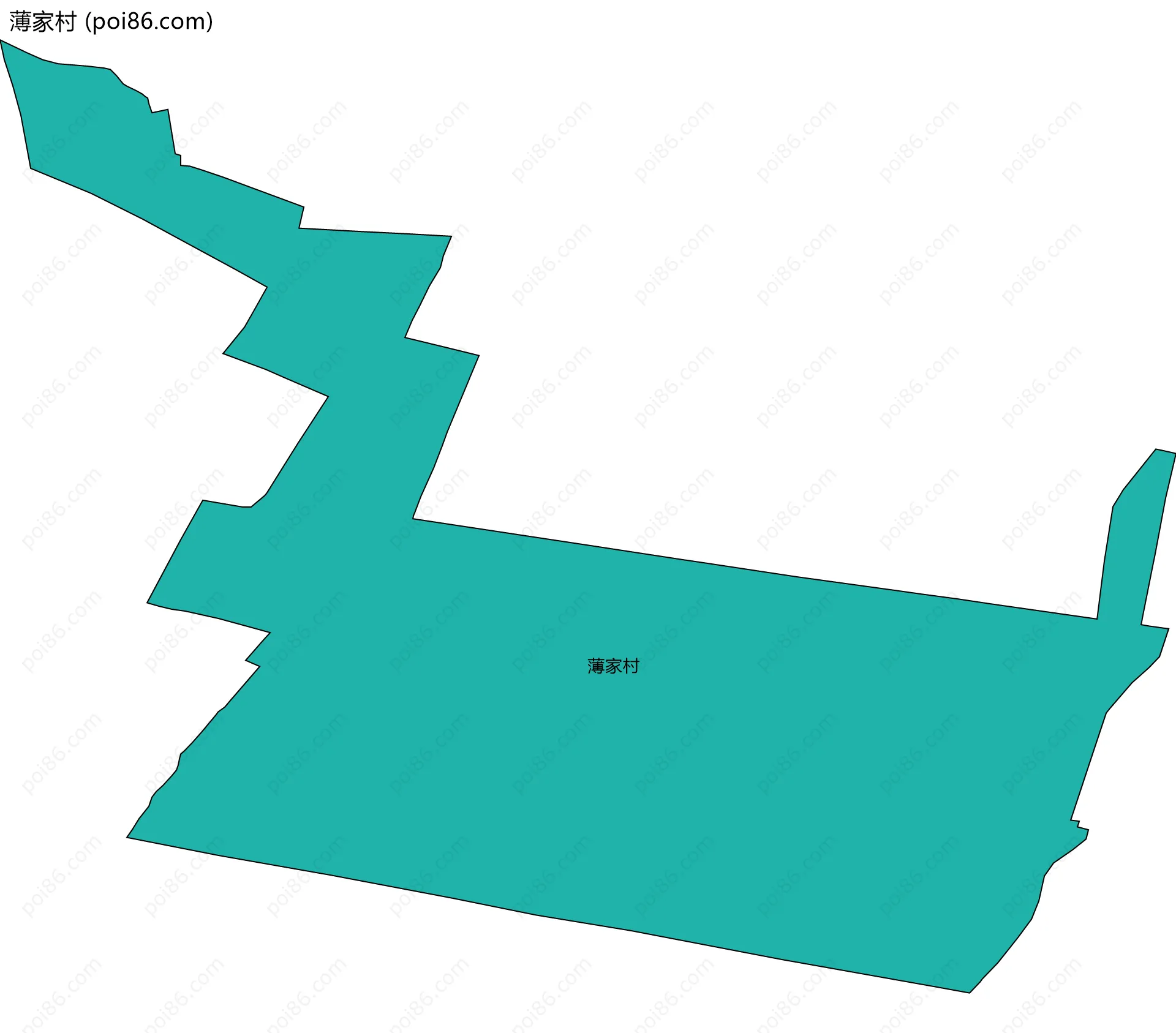 薄家村边界地图
