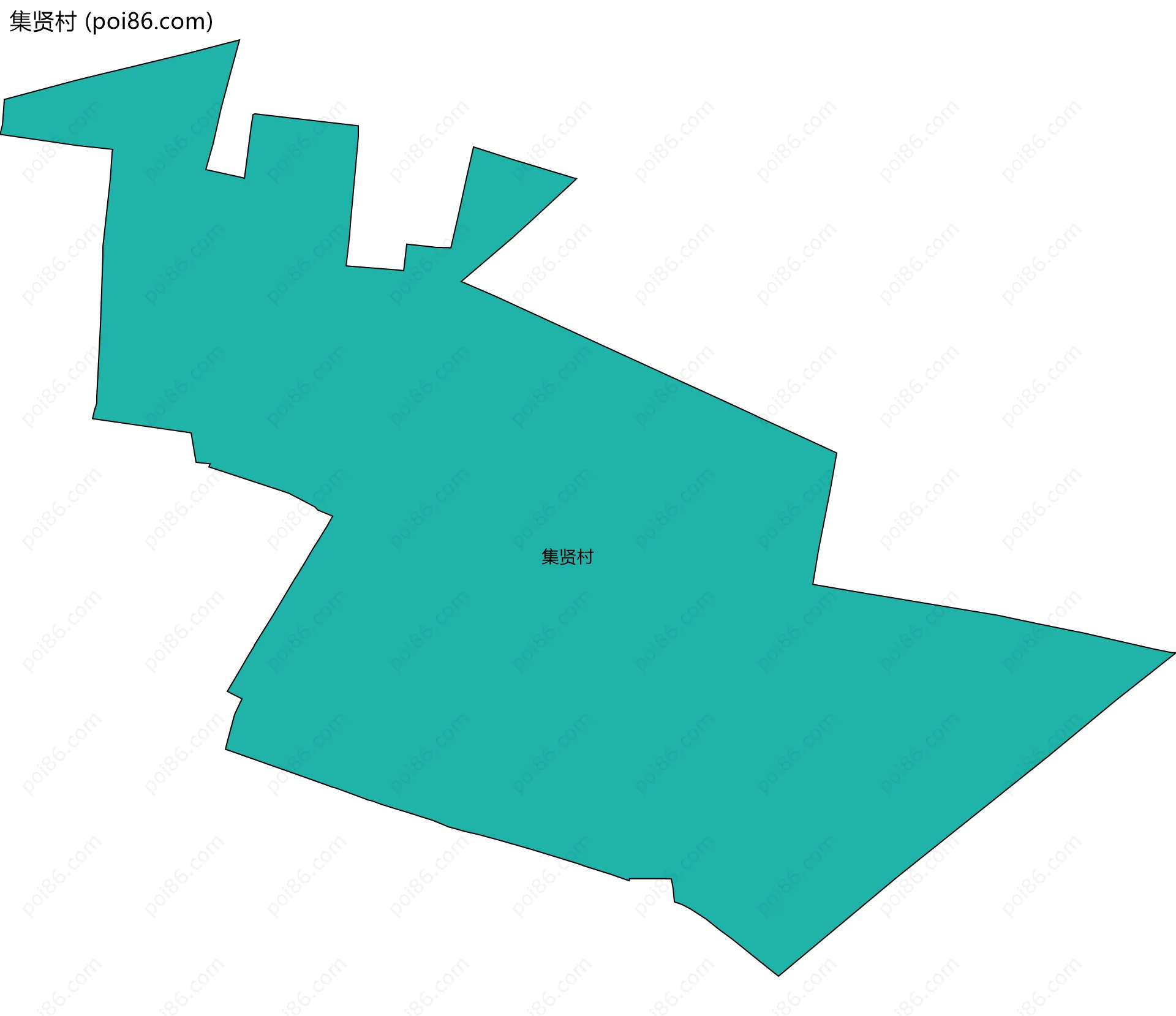 集贤村边界地图