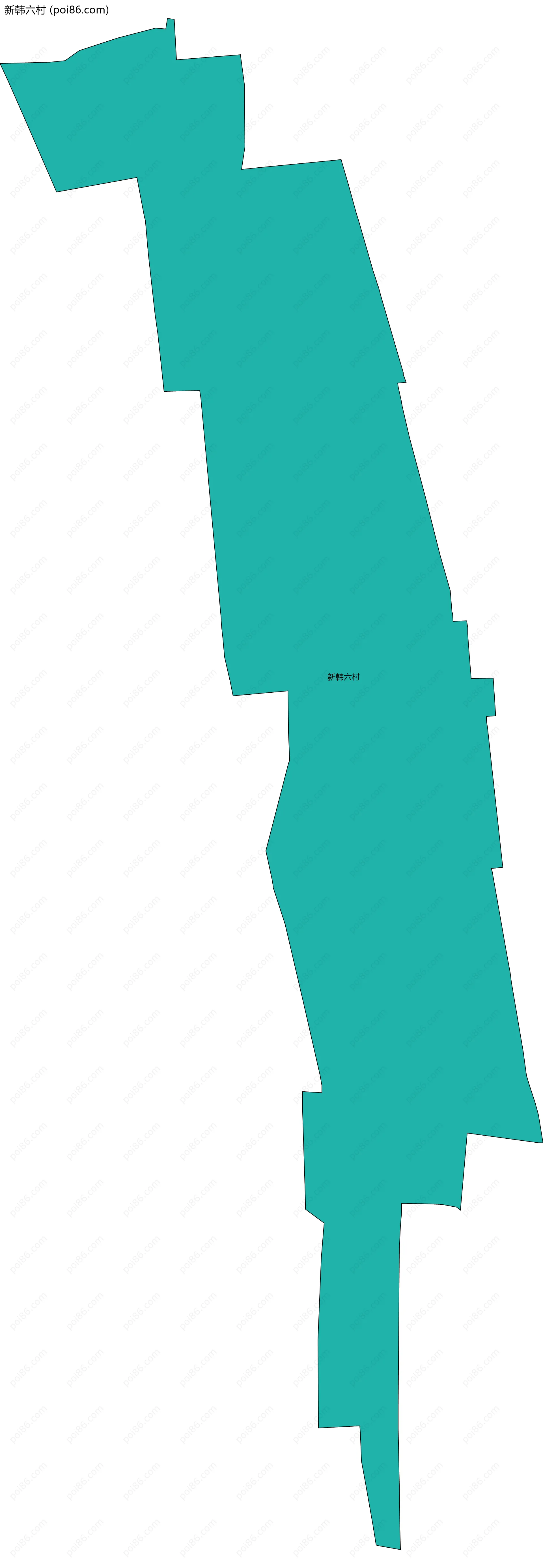 新韩六村边界地图
